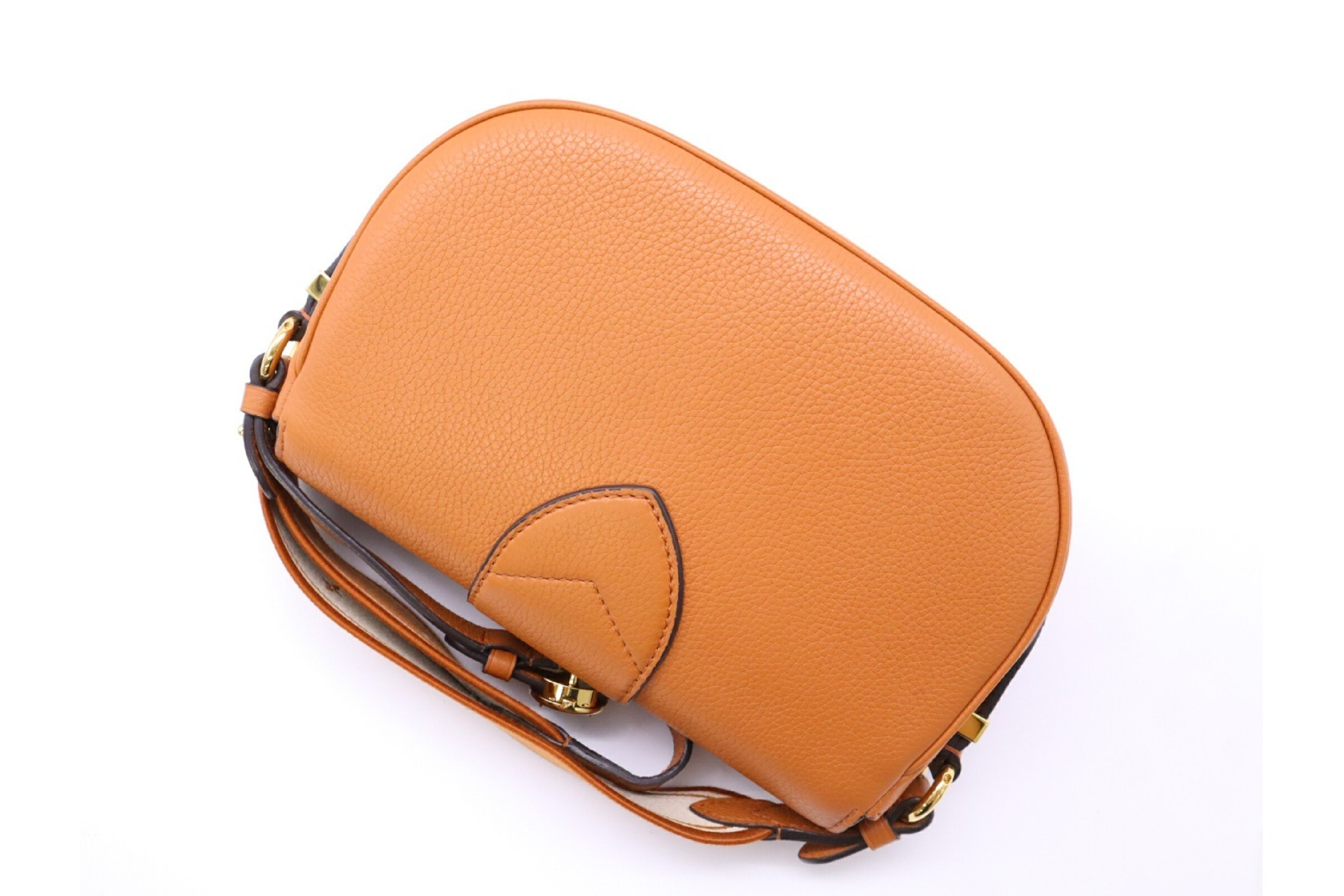 M58968 Calf Leather LV Pont Neuf Soft MM Sienne Dore Brown Cream Shoulder Bag — view 3