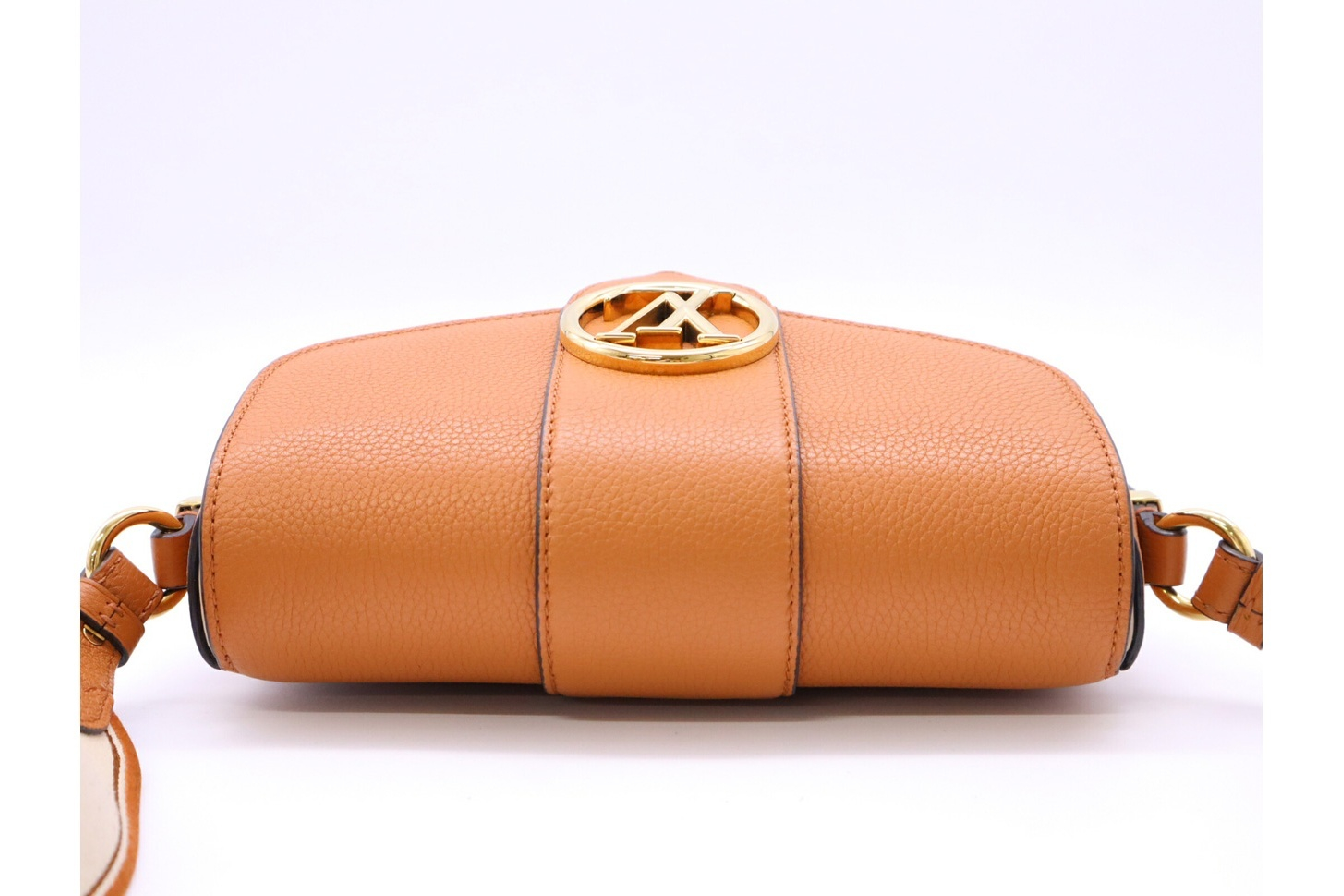 M58968 Calf Leather LV Pont Neuf Soft MM Sienne Dore Brown Cream Shoulder Bag — view 6