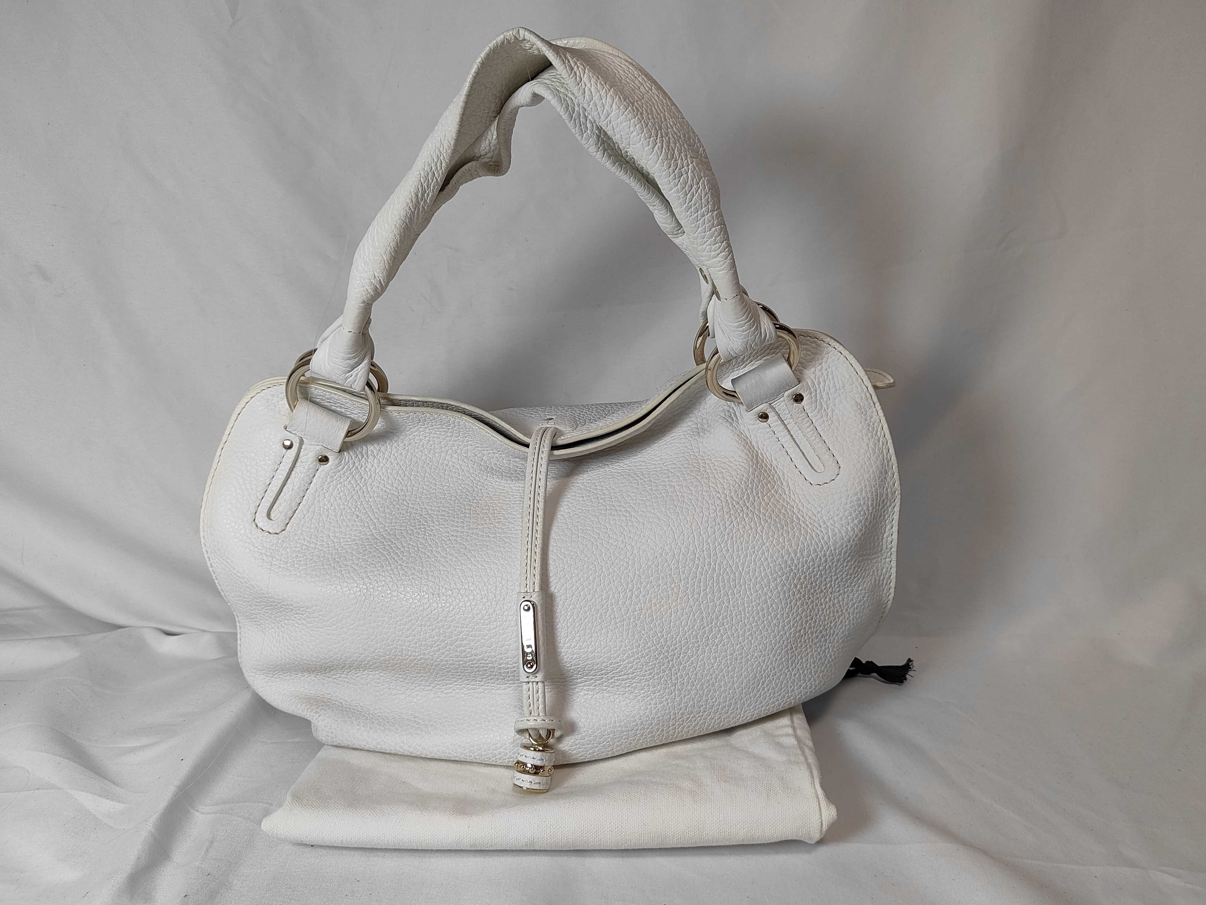 Bittersweet Leather Hand Shoulder Bag (White)