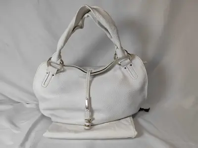 Bittersweet Leather Hand Shoulder Bag (White)