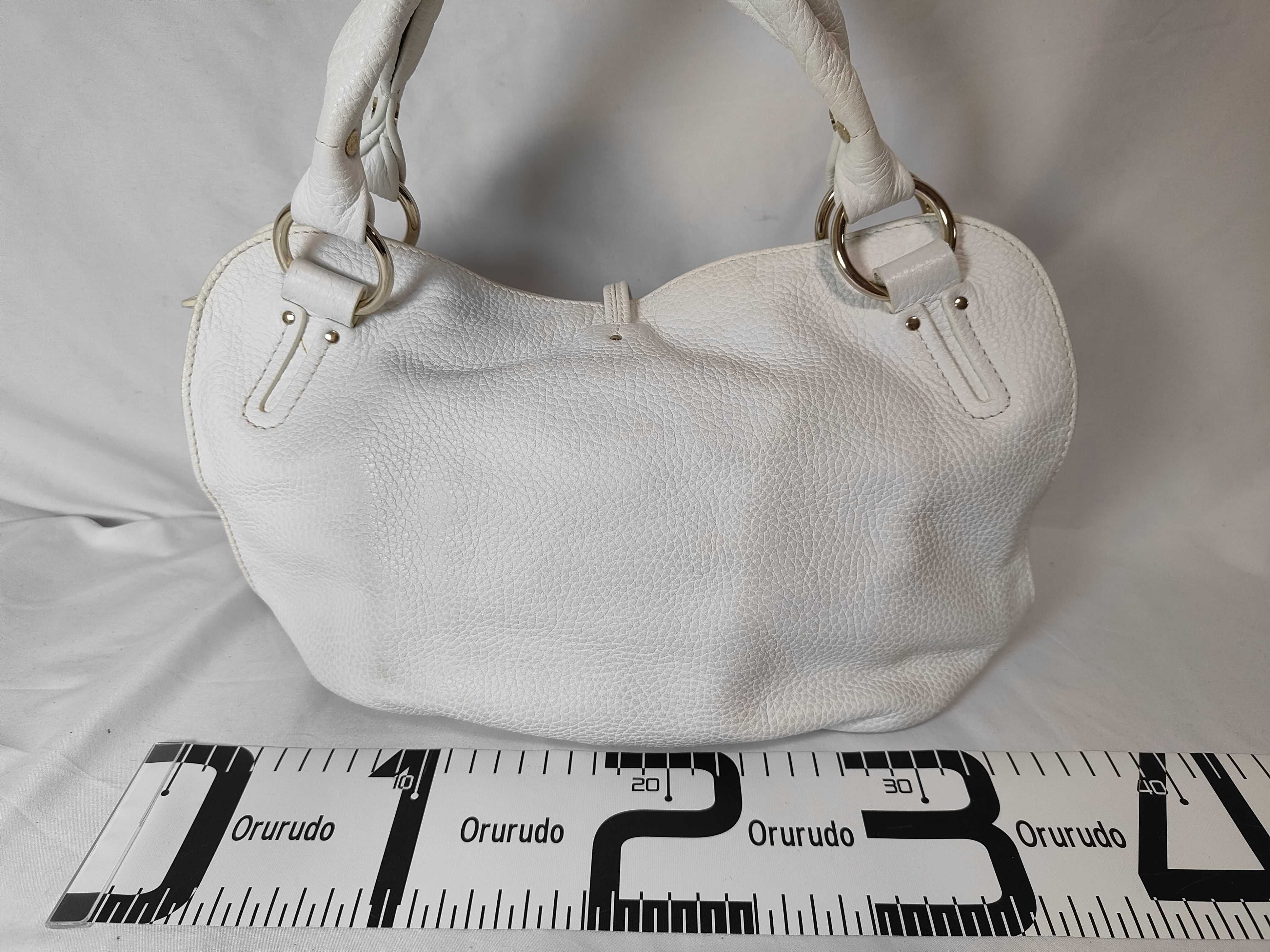 Bittersweet Leather Hand Shoulder Bag (White) — view 2