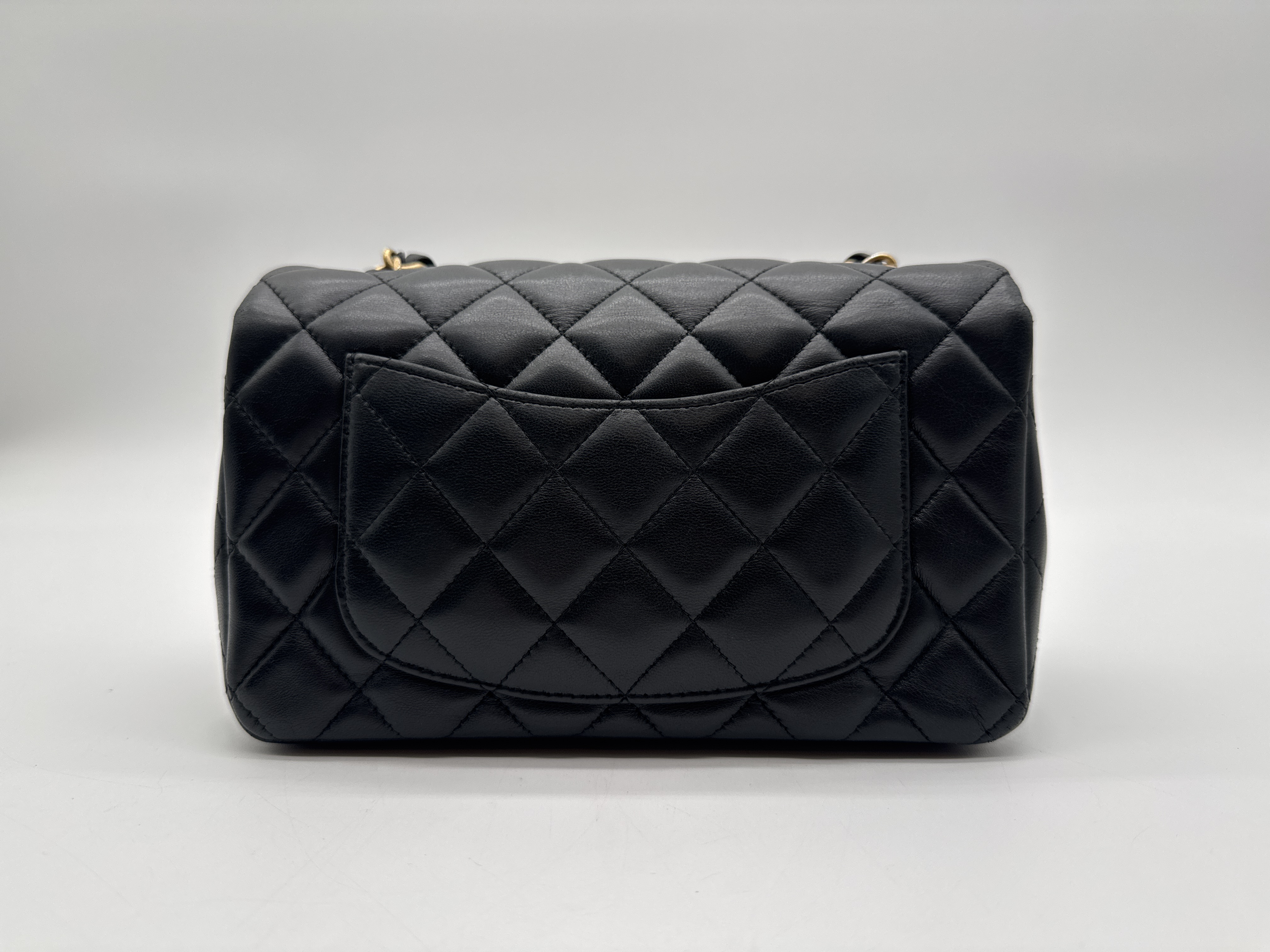 Lambskin Mini Matelassé 20 Black Shoulder Bag — view 2