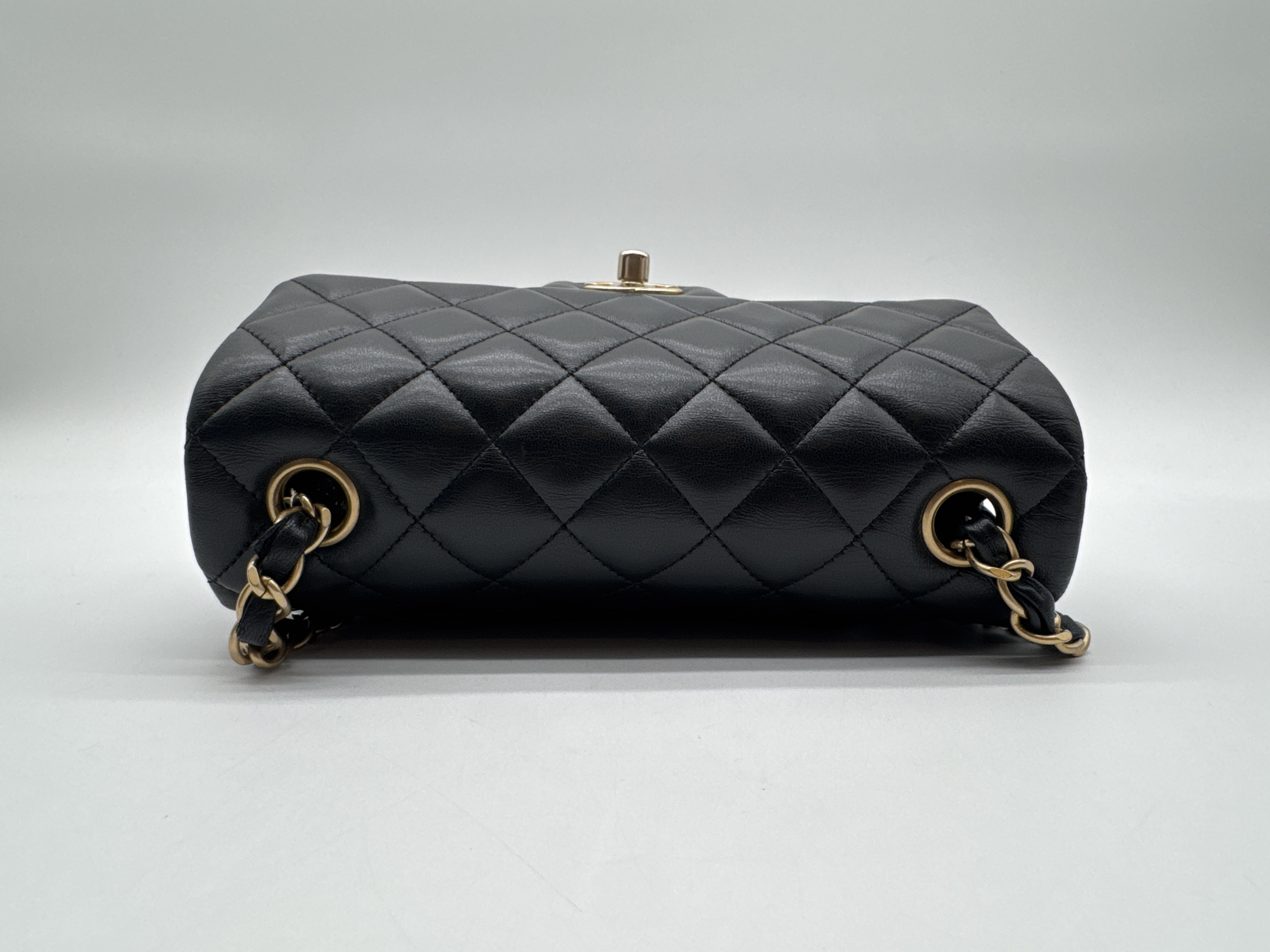 Lambskin Mini Matelassé 20 Black Shoulder Bag — view 5