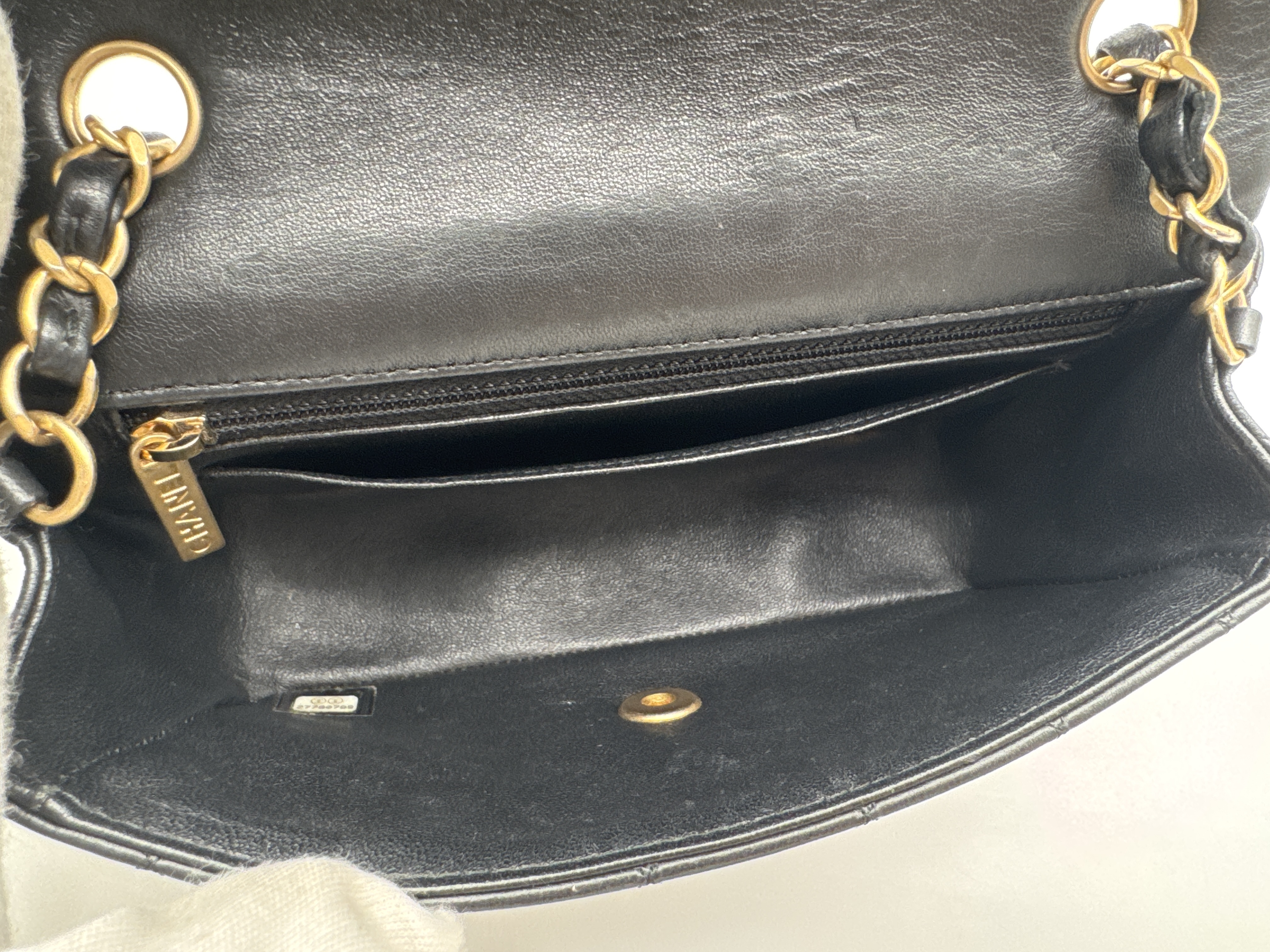 Lambskin Mini Matelassé 20 Black Shoulder Bag — view 10