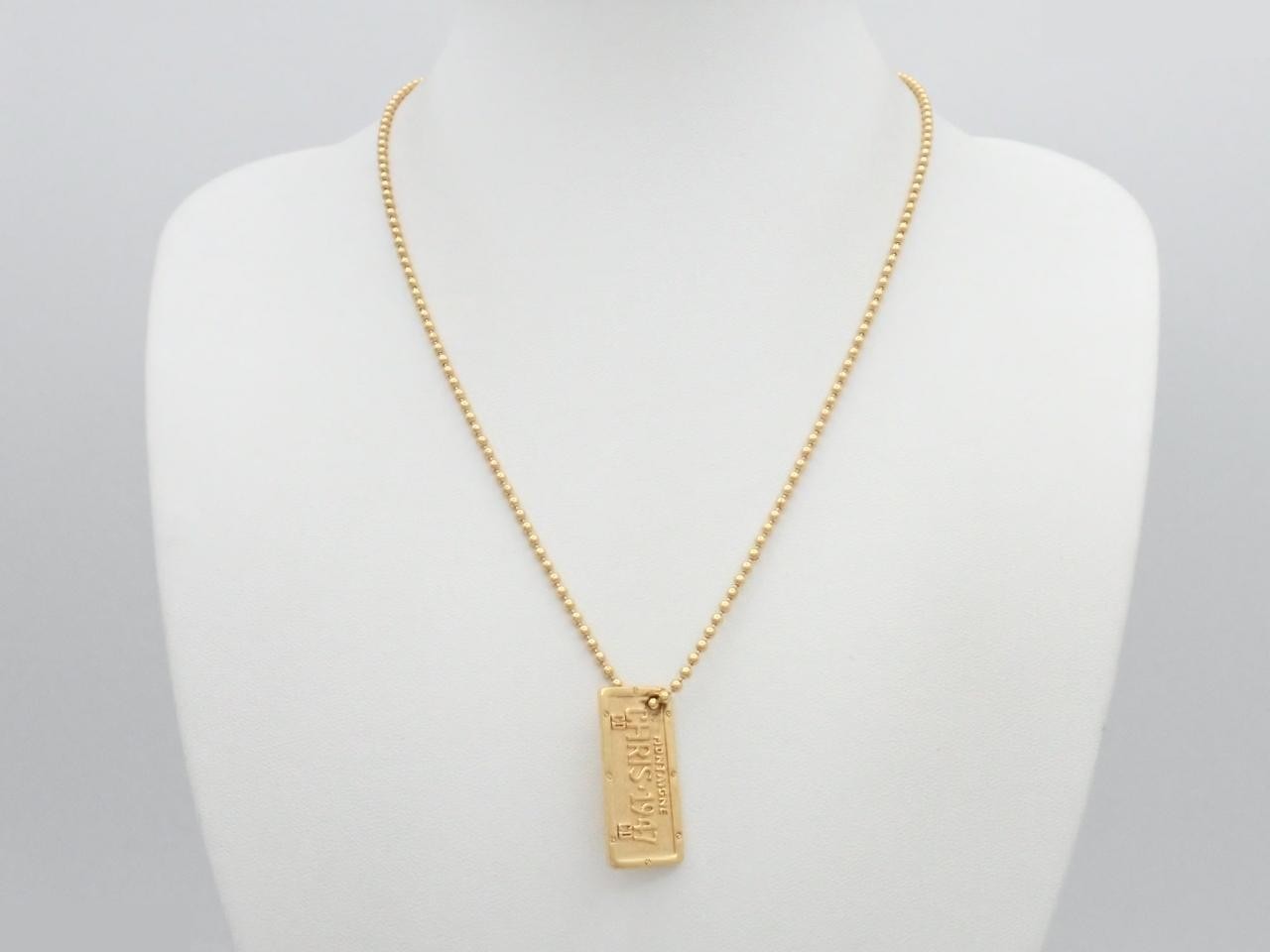 GP Plate Necklace, Chain approx. 46cm — view 3