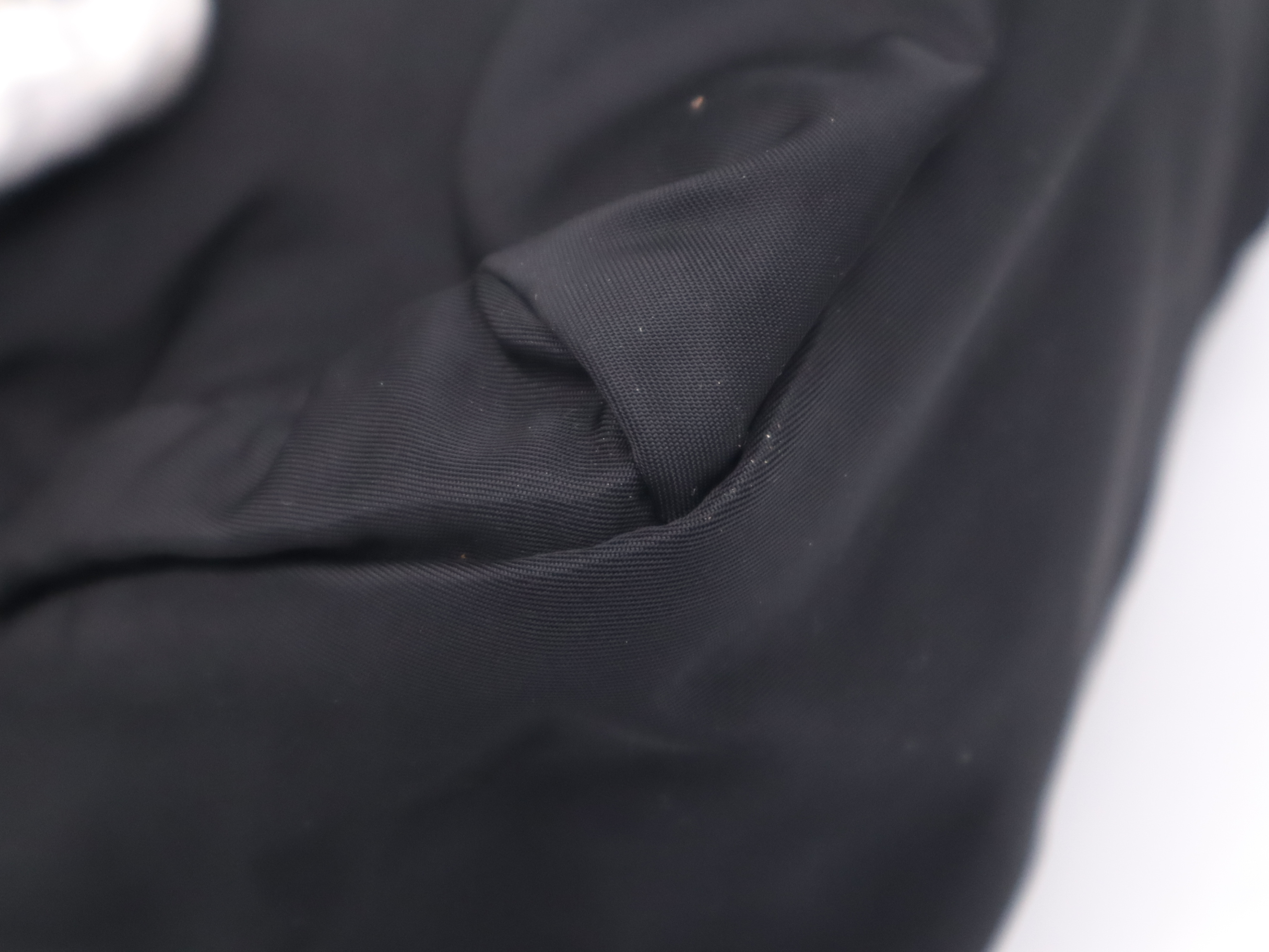 Nylon Triangle Logo Mini Backpack, Black with Silver Hardware and Card Included. — view 10