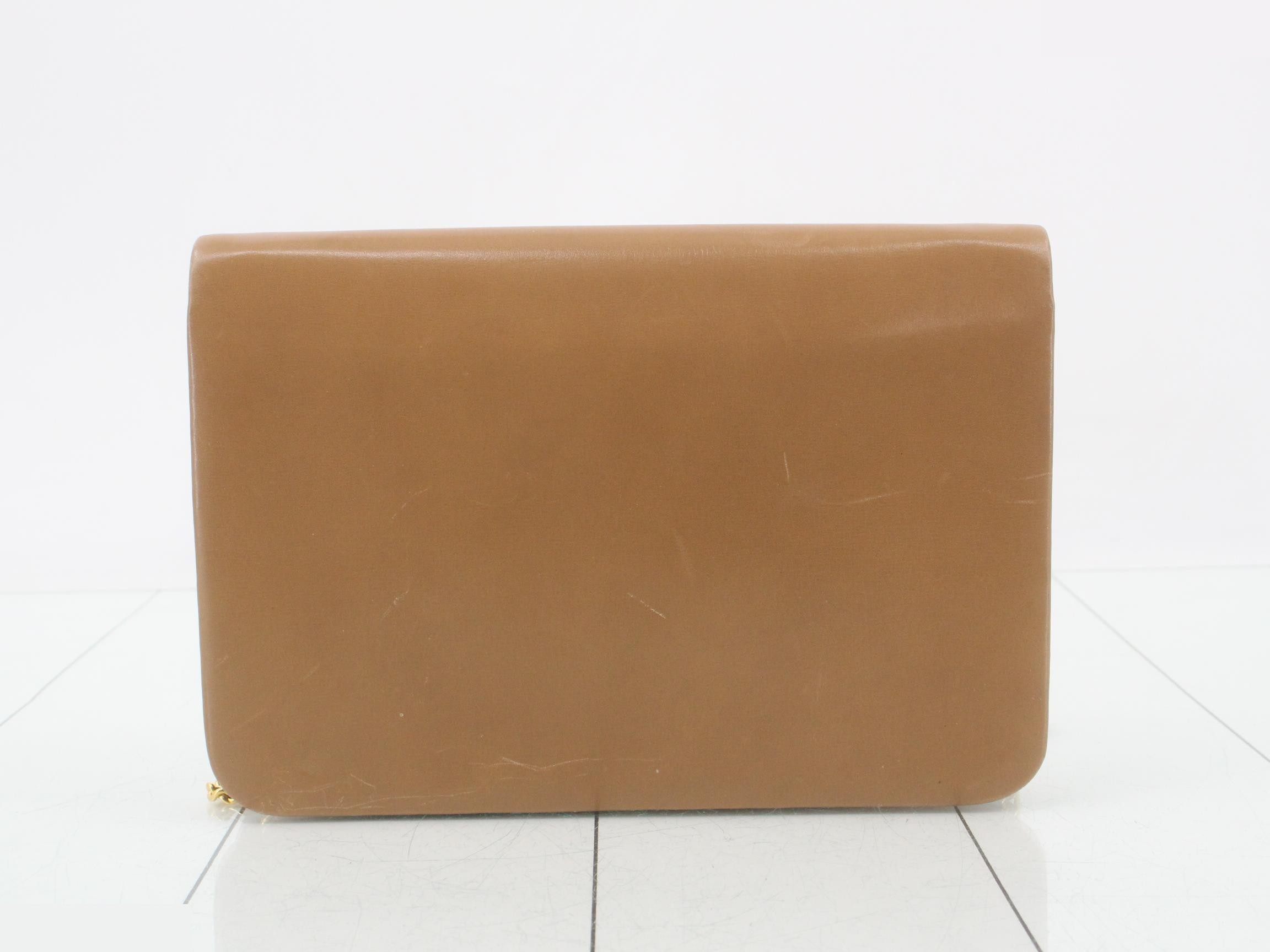 Vintage Leather Chain Shoulder Bag — view 2