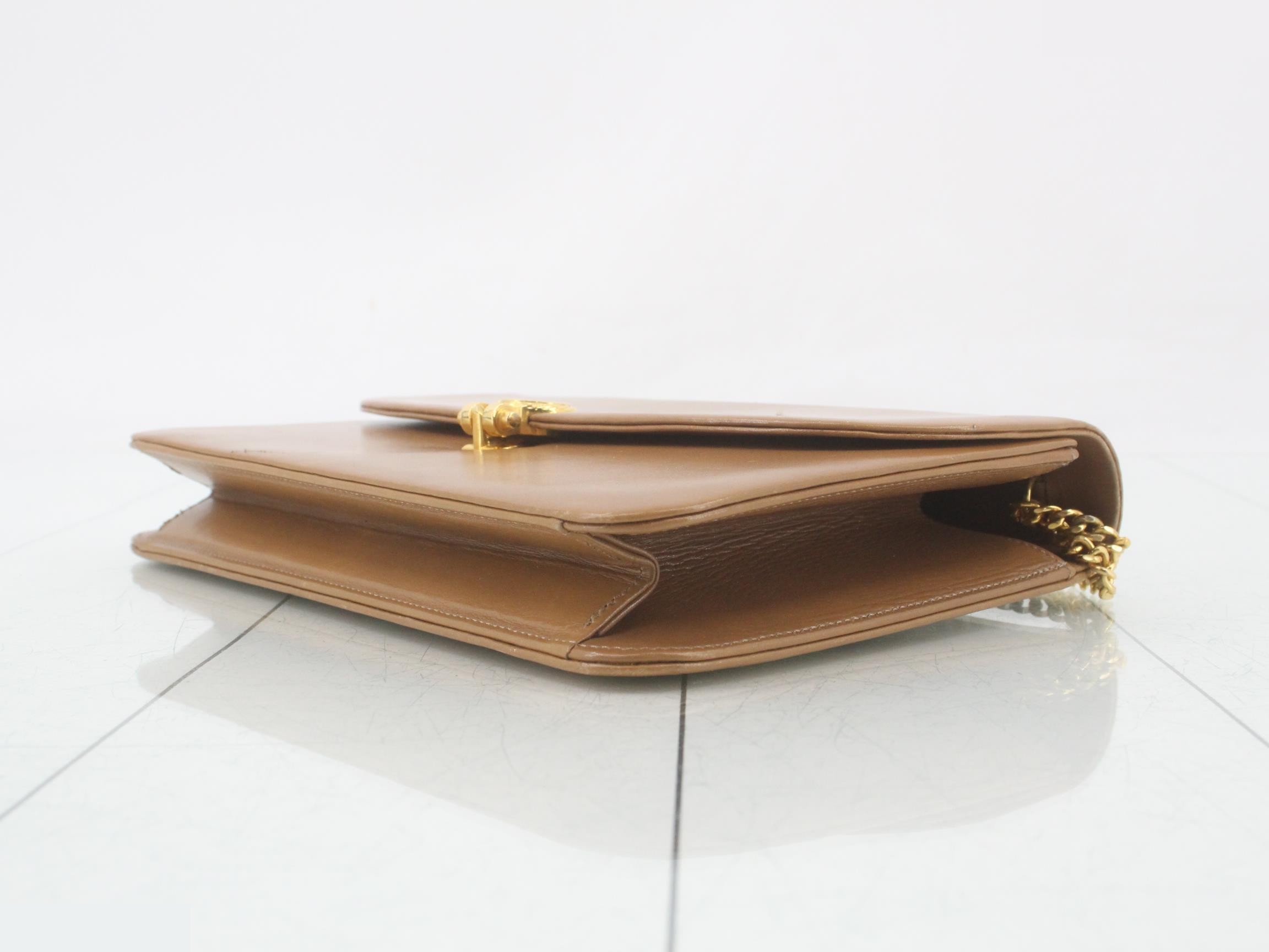 Vintage Leather Chain Shoulder Bag — view 6
