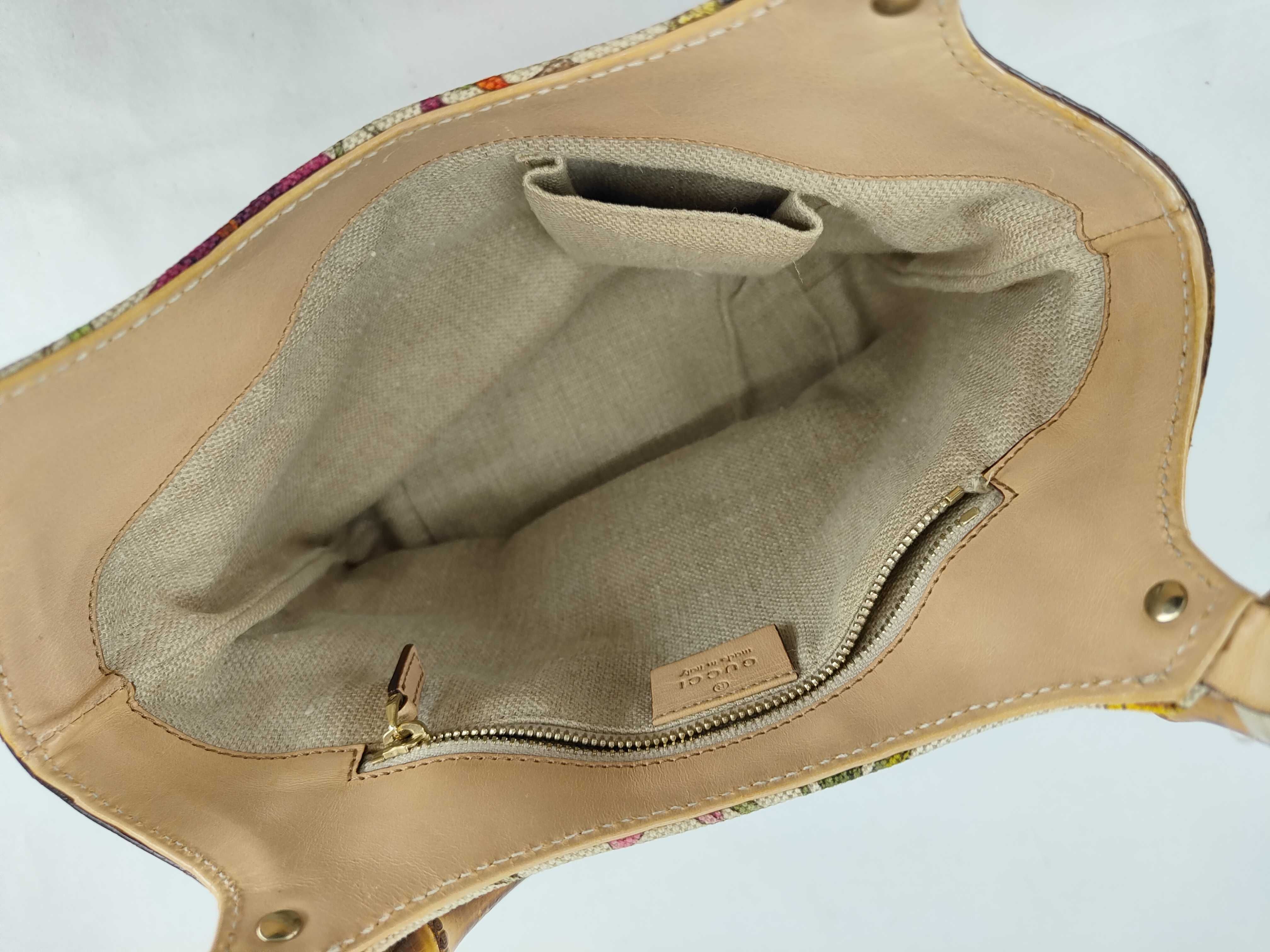 Bamboo Gucci Flora Bamboo Handbag Tote Bag — view 11