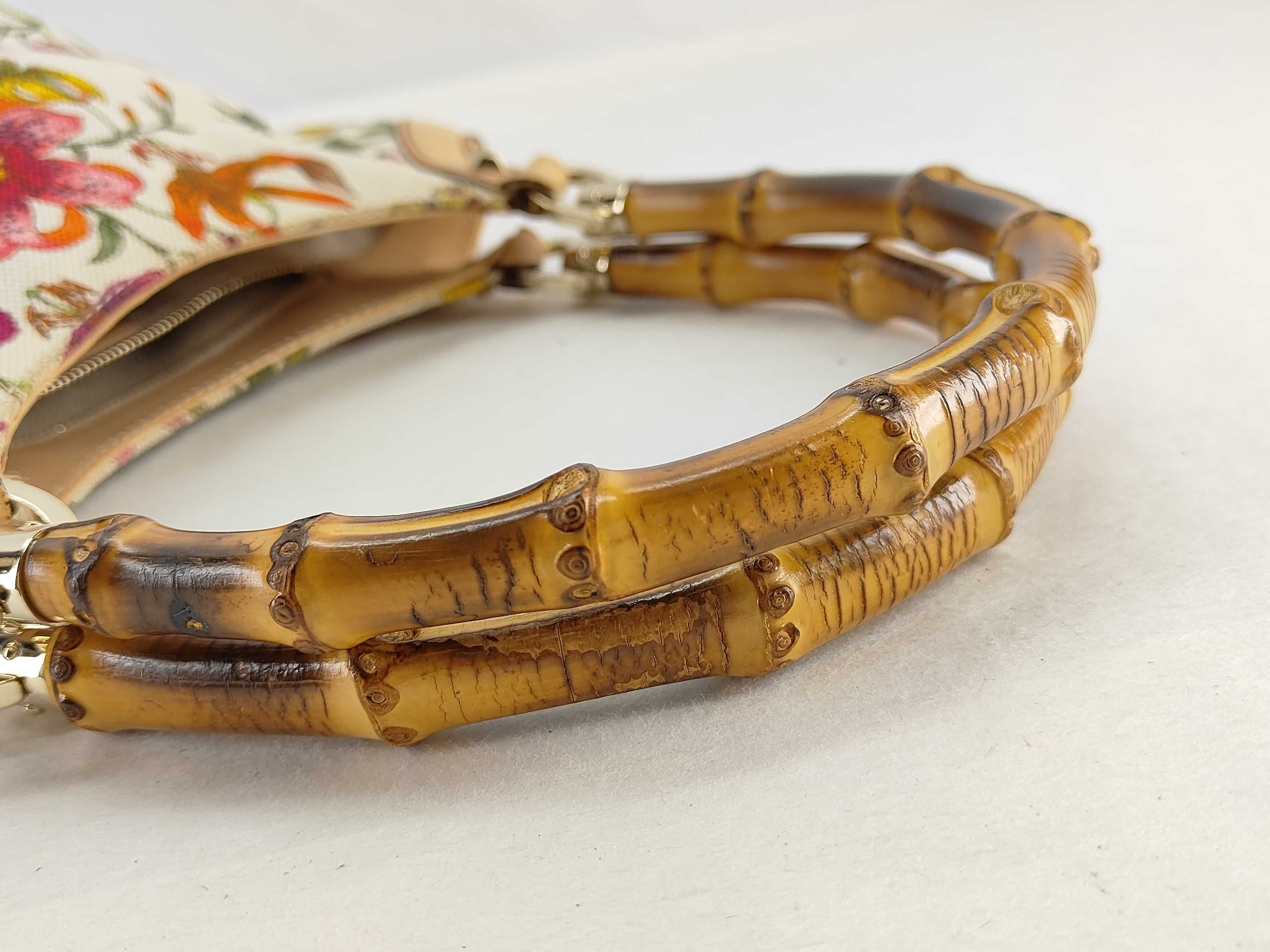 Bamboo Gucci Flora Bamboo Handbag Tote Bag — view 4