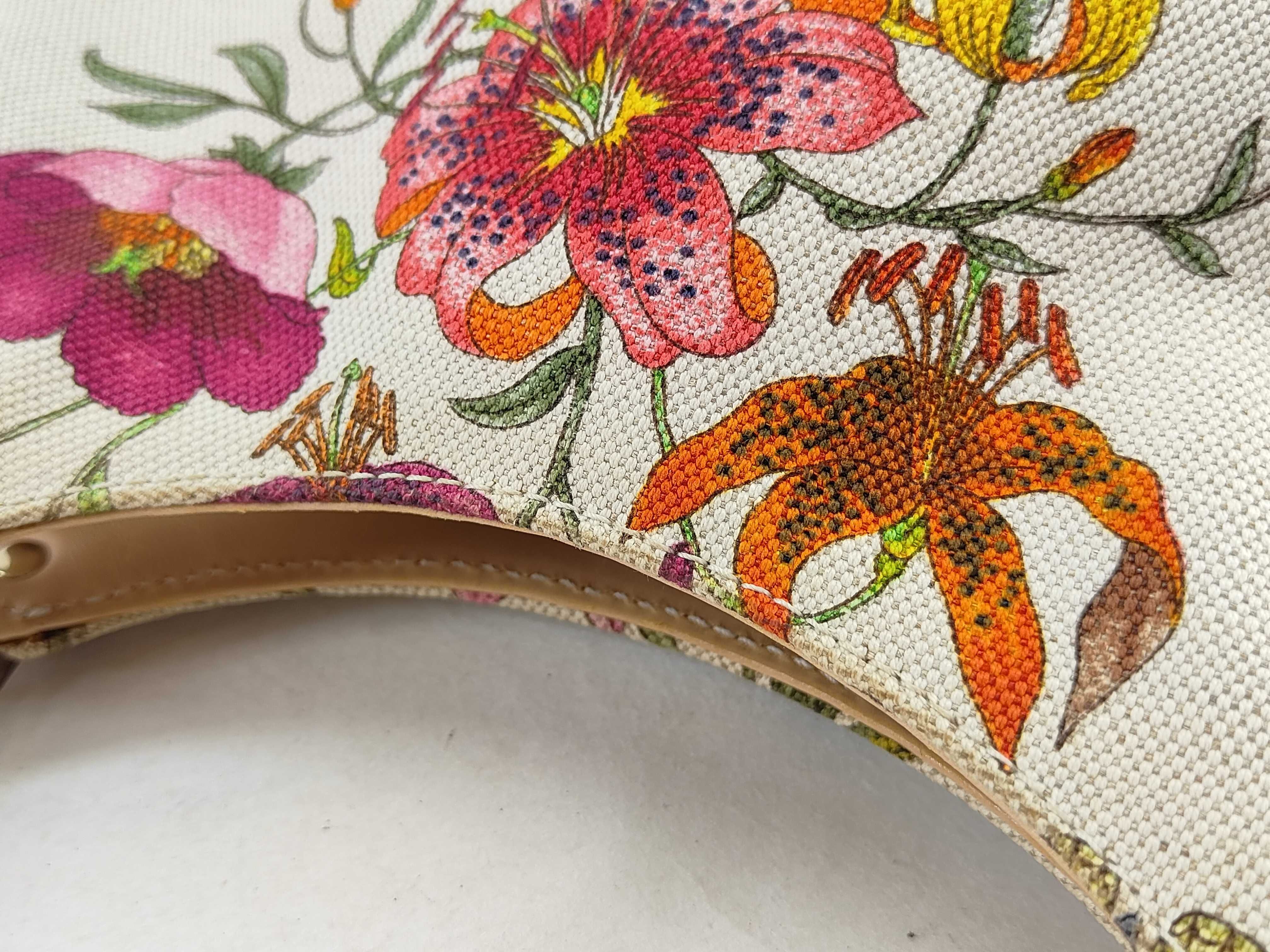 Bamboo Gucci Flora Bamboo Handbag Tote Bag — view 6