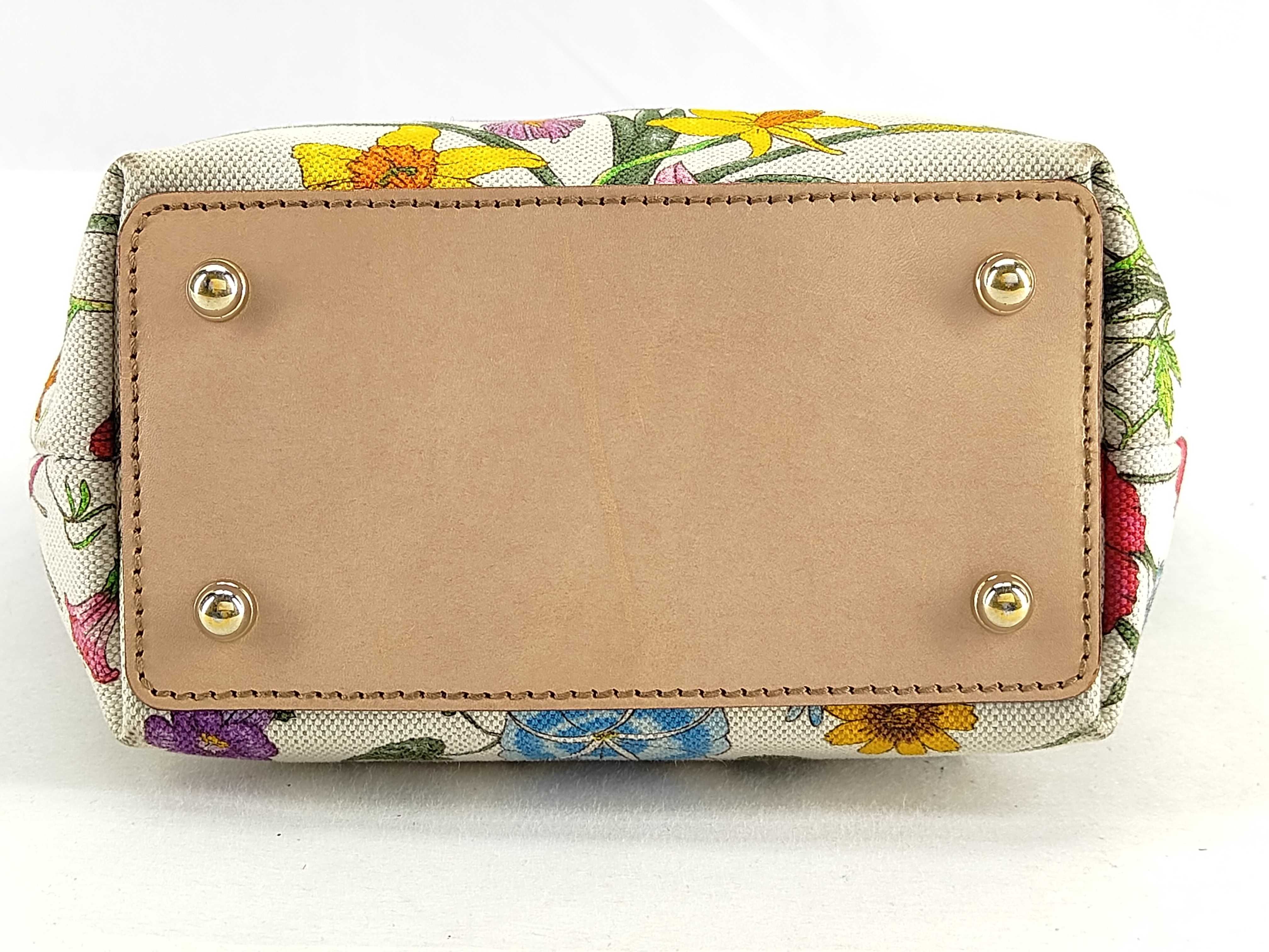 Bamboo Gucci Flora Bamboo Handbag Tote Bag — view 8