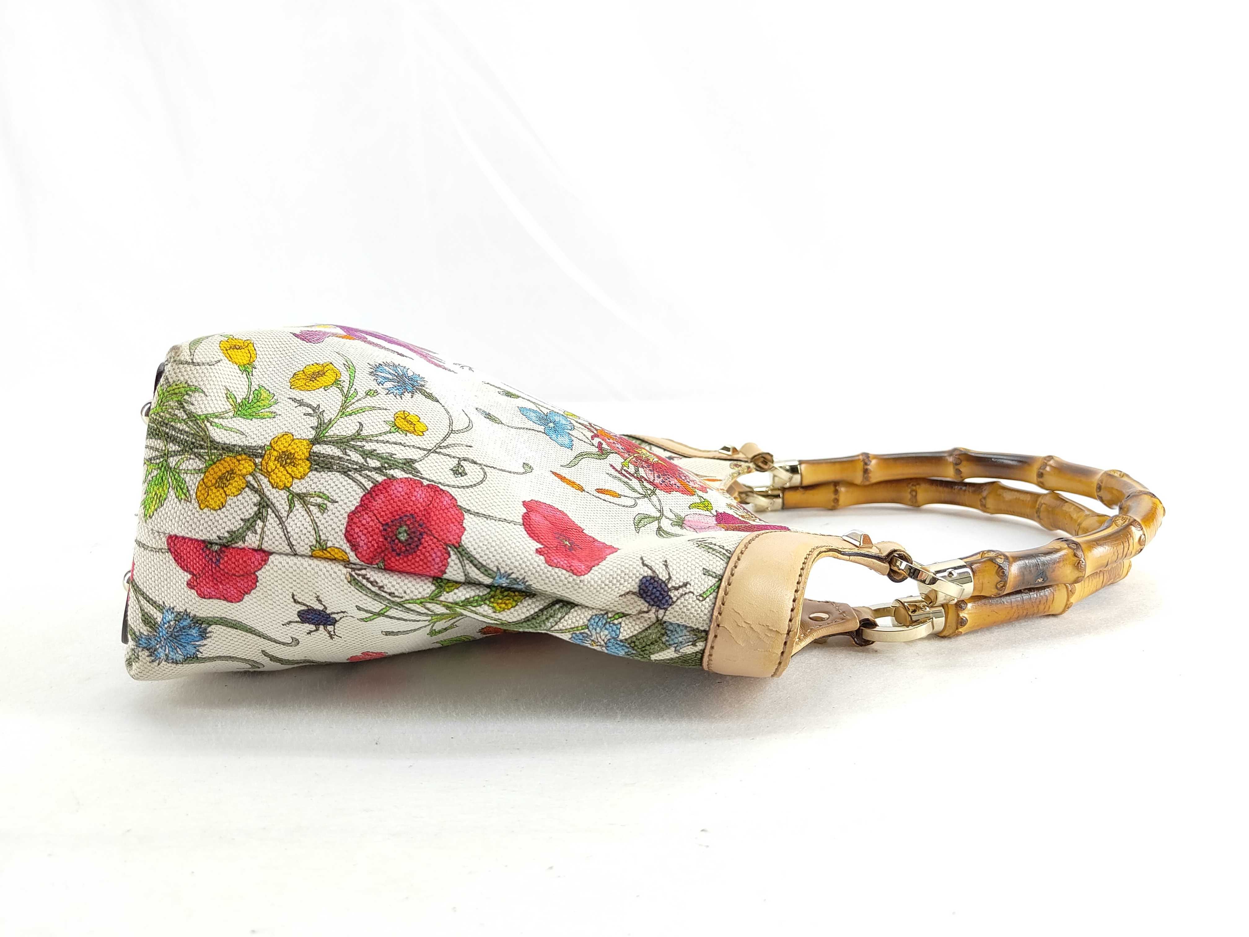 Bamboo Gucci Flora Bamboo Handbag Tote Bag — view 9