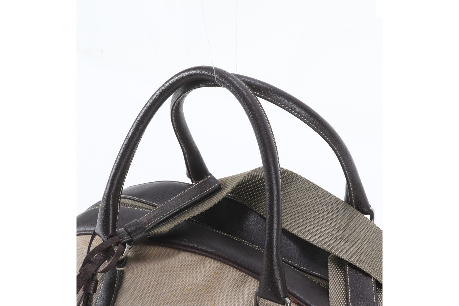 Guaranteed VS0031 Leather Canvas 2-Way Boston Bag — view 2