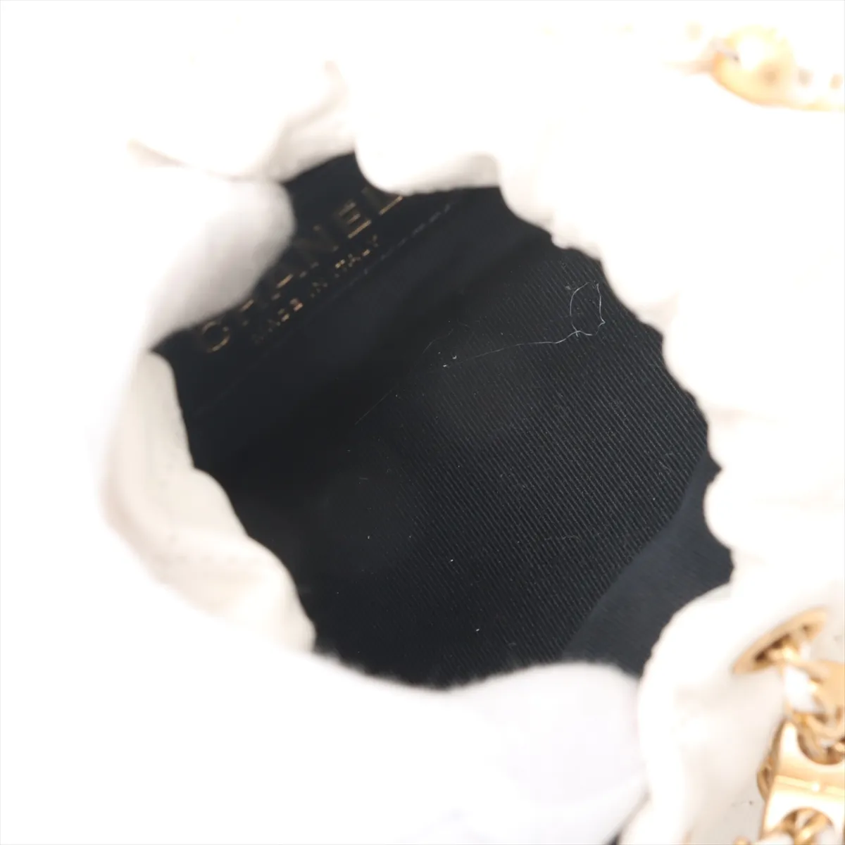 Matelassé Lambskin Shoulder Bag, Pearl White, Gold Hardware, 31285803, Serial Number 31 — view 6