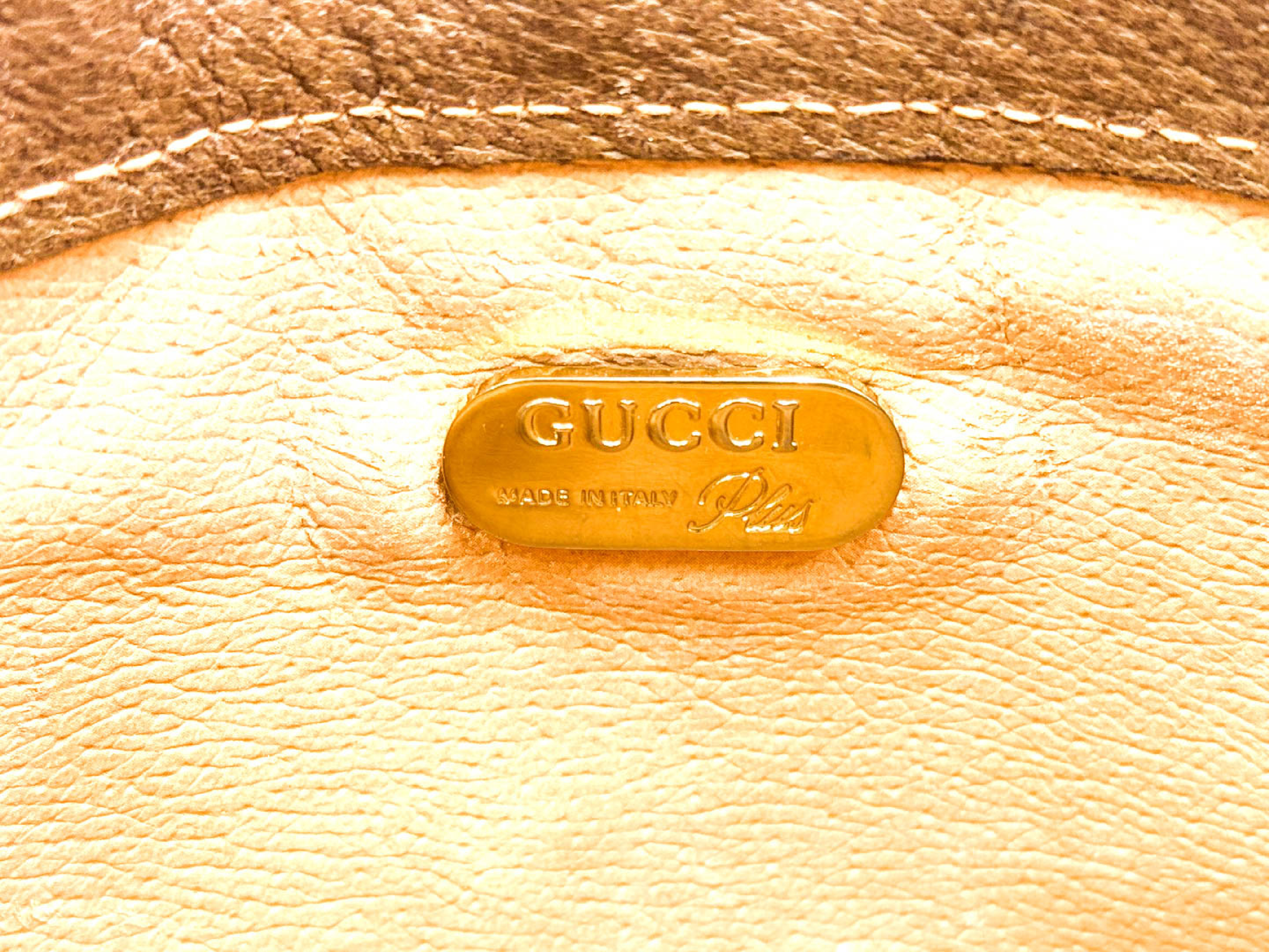 GG Supreme Gold Hardware Leather Vintage Clutch Bag — view 10