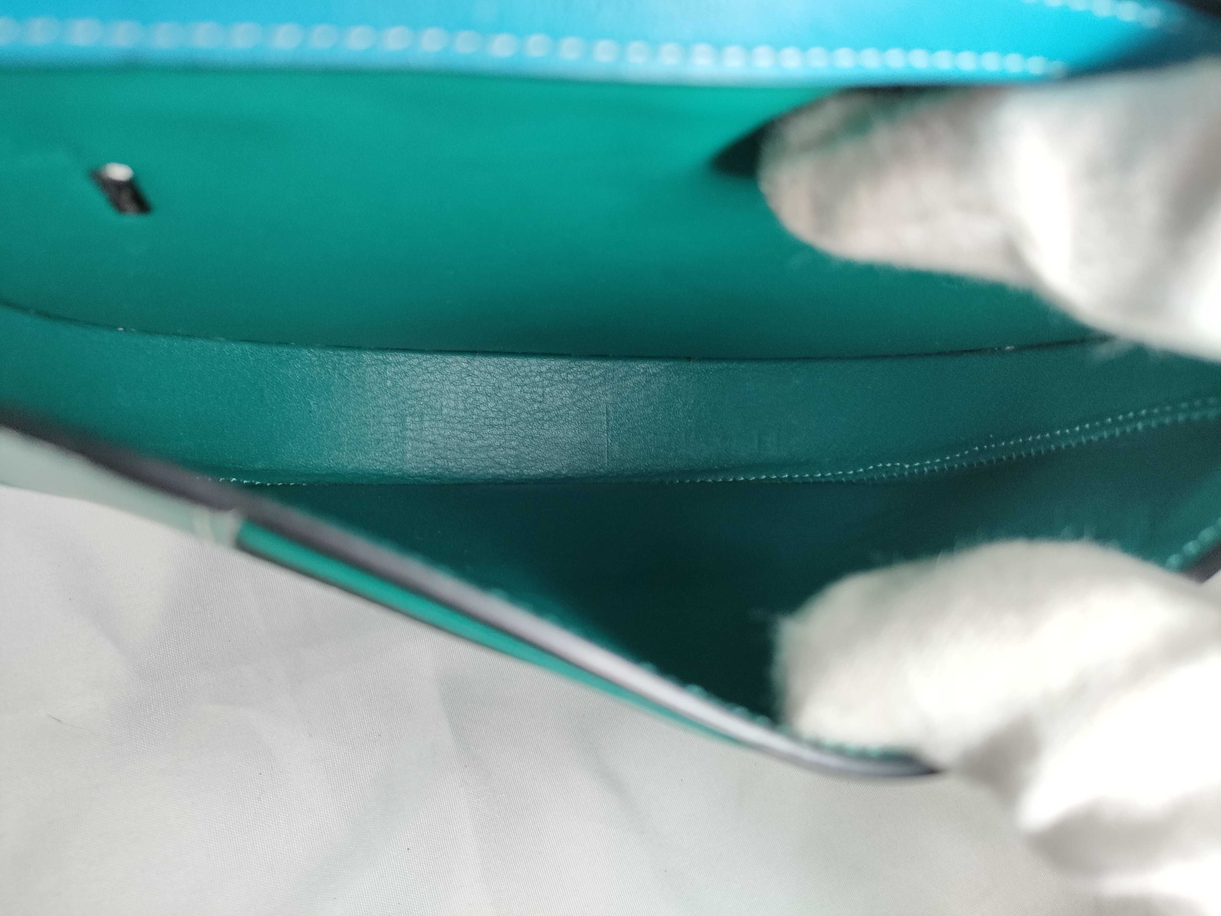 heel bag bicolor shoulder bag emerald green shoulder bag — view 10