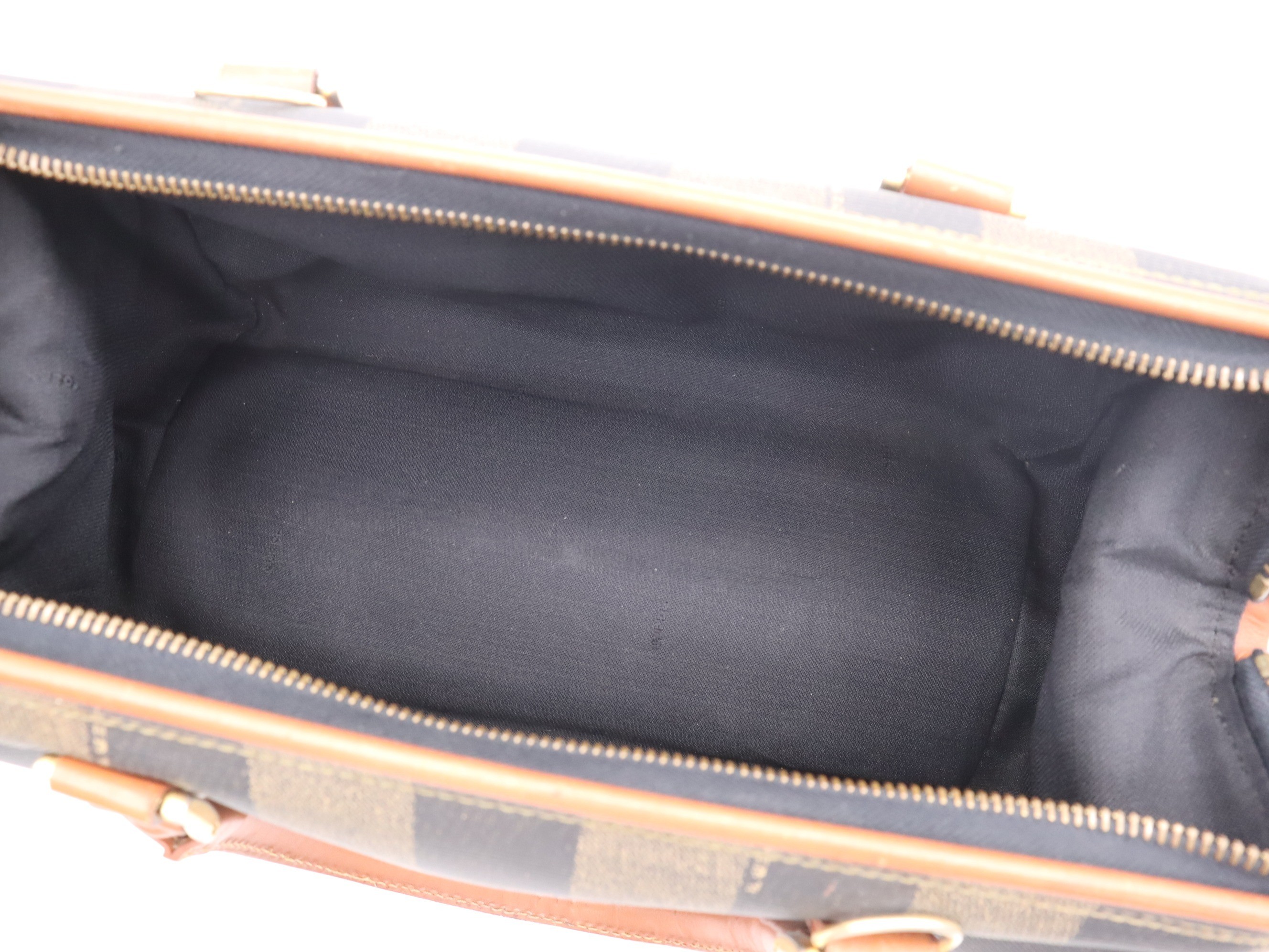 PVC Mini Boston Bag, Brown, Gold Hardware — view 7