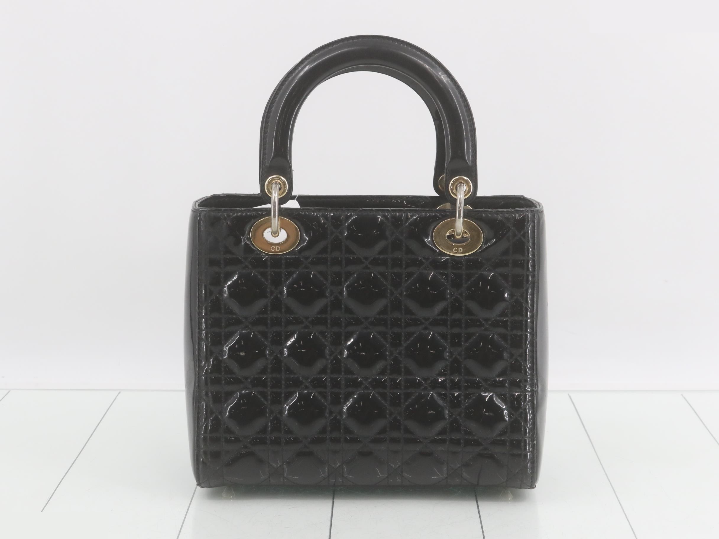 Lady Dior Cannage Enamel 2-Way Handbag — view 2