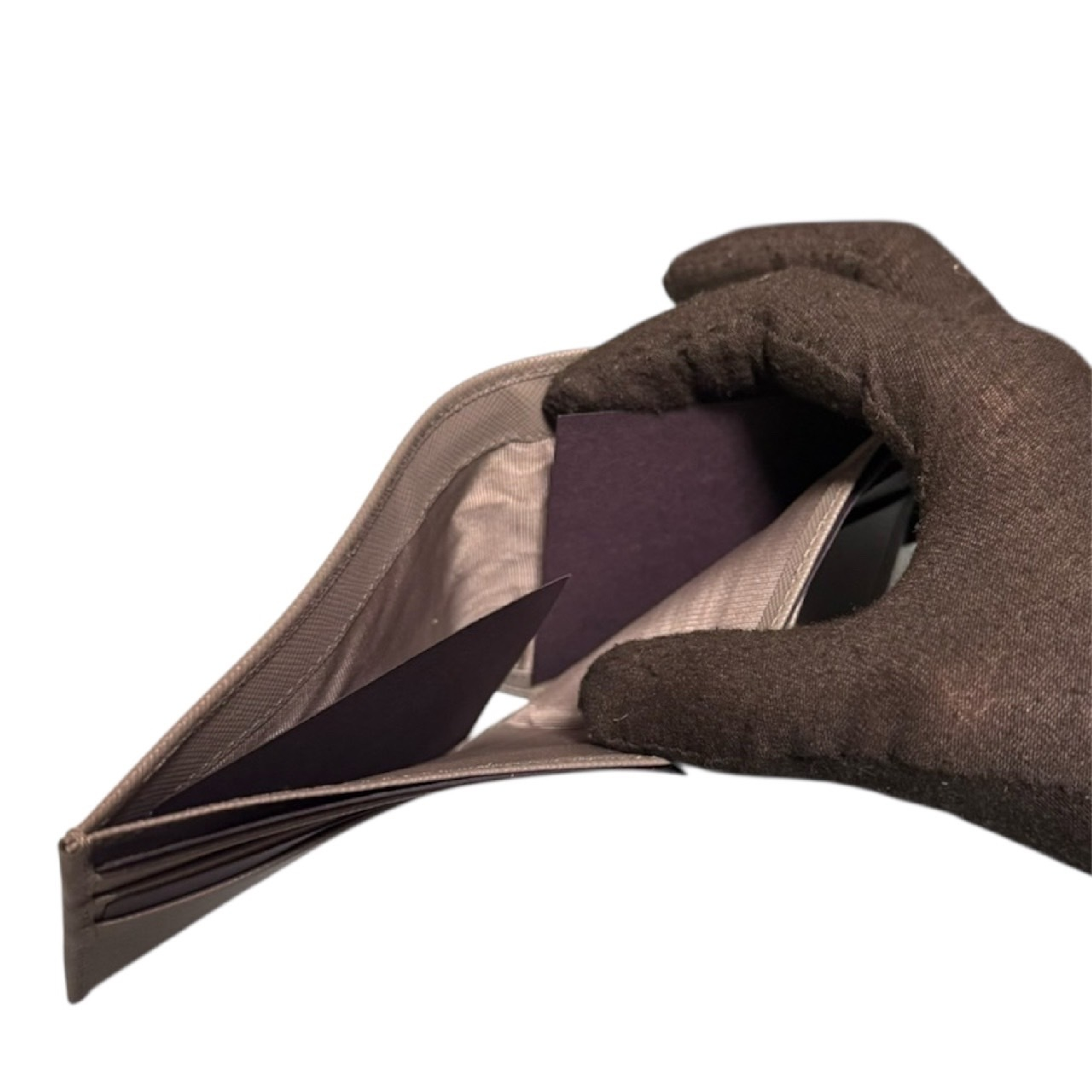 Saffiano Bi-fold Wallet, Gray — view 4
