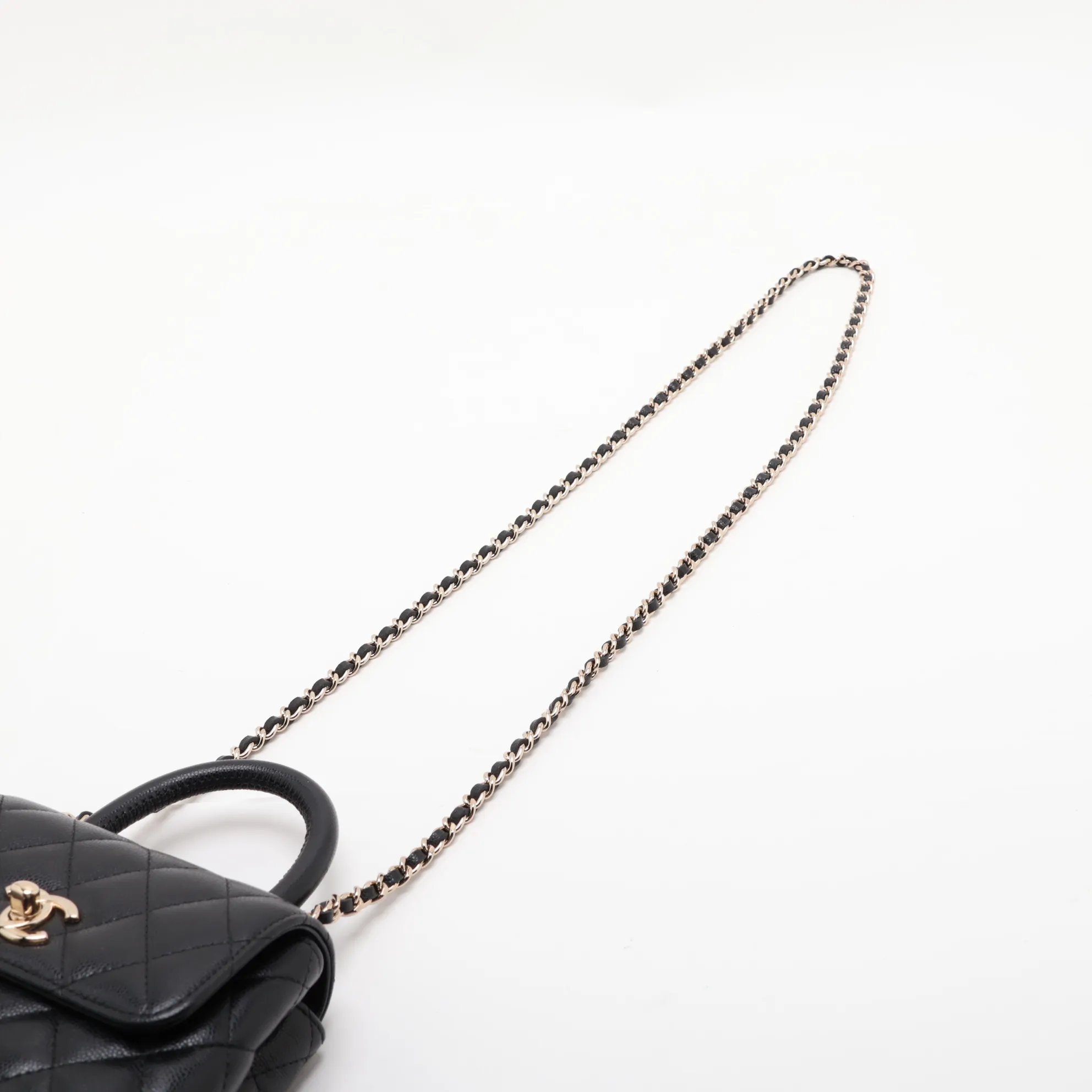 [Individually packaged] Chanel Coco Handle Mini Caviar Skin 2-Way Handbag, Black with Gold Hardware, G86UPXH1, Random Serial Number — view 5
