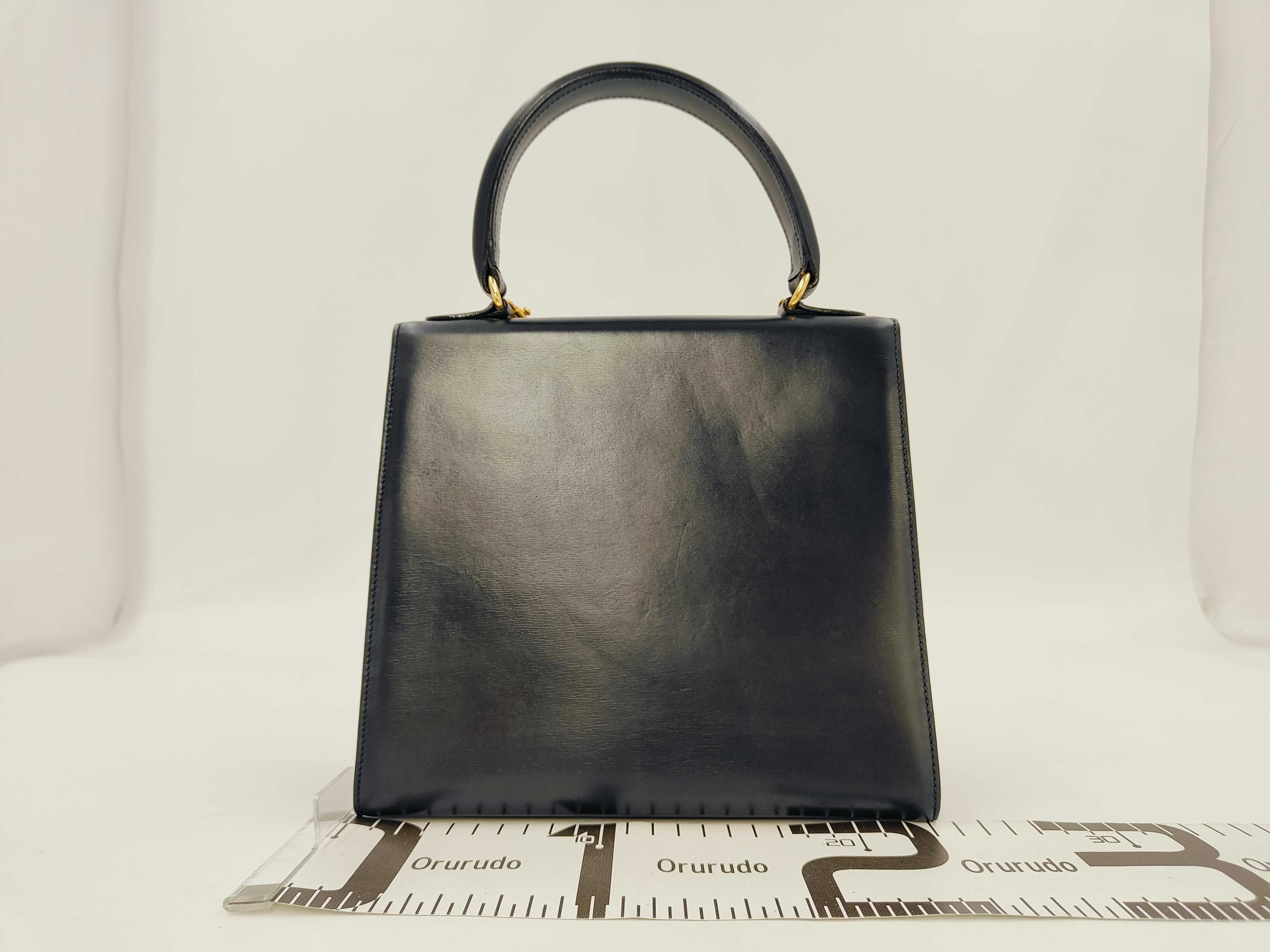 Leather Handbag, Black — view 2