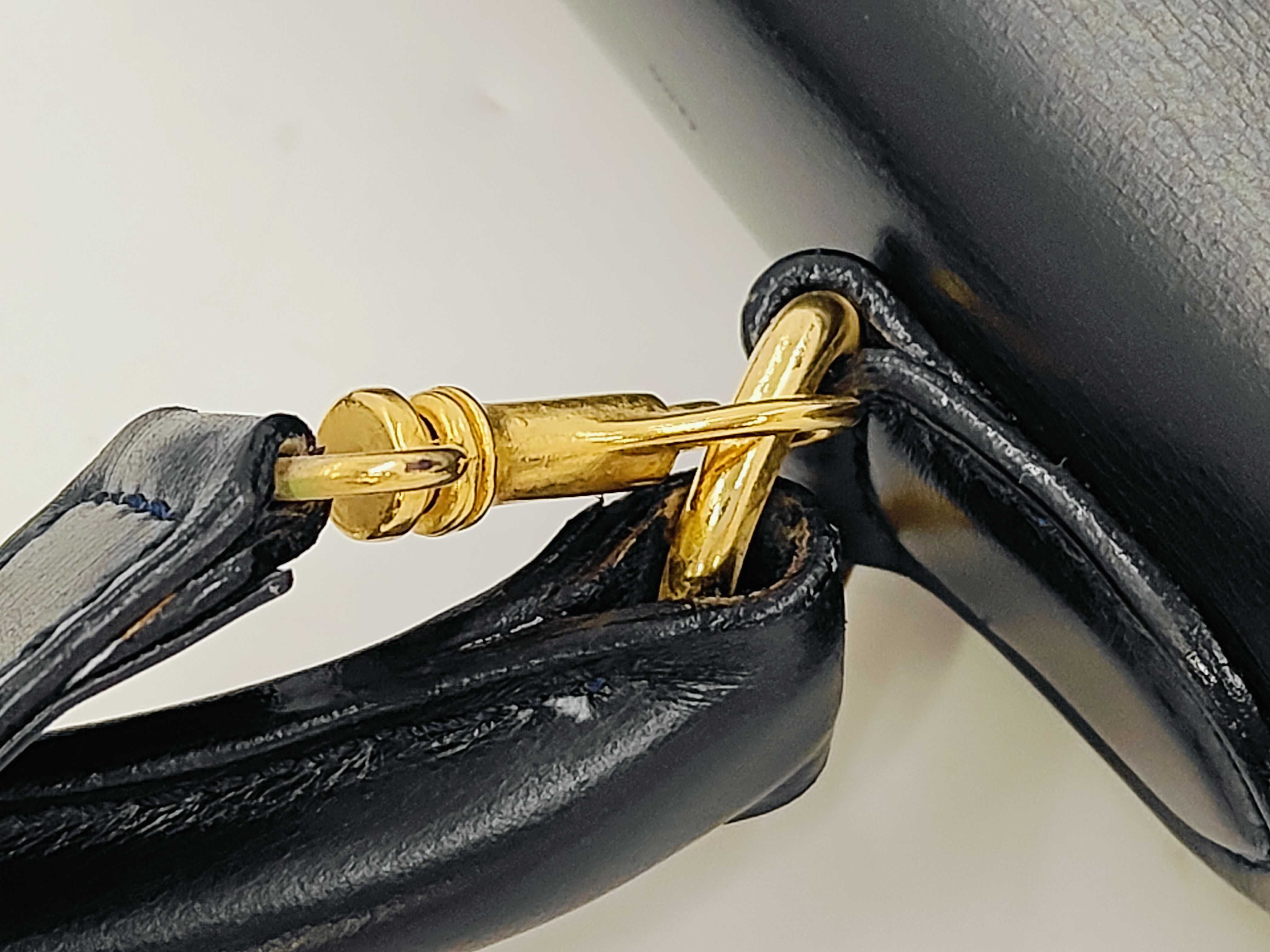 Leather Handbag, Black — view 6