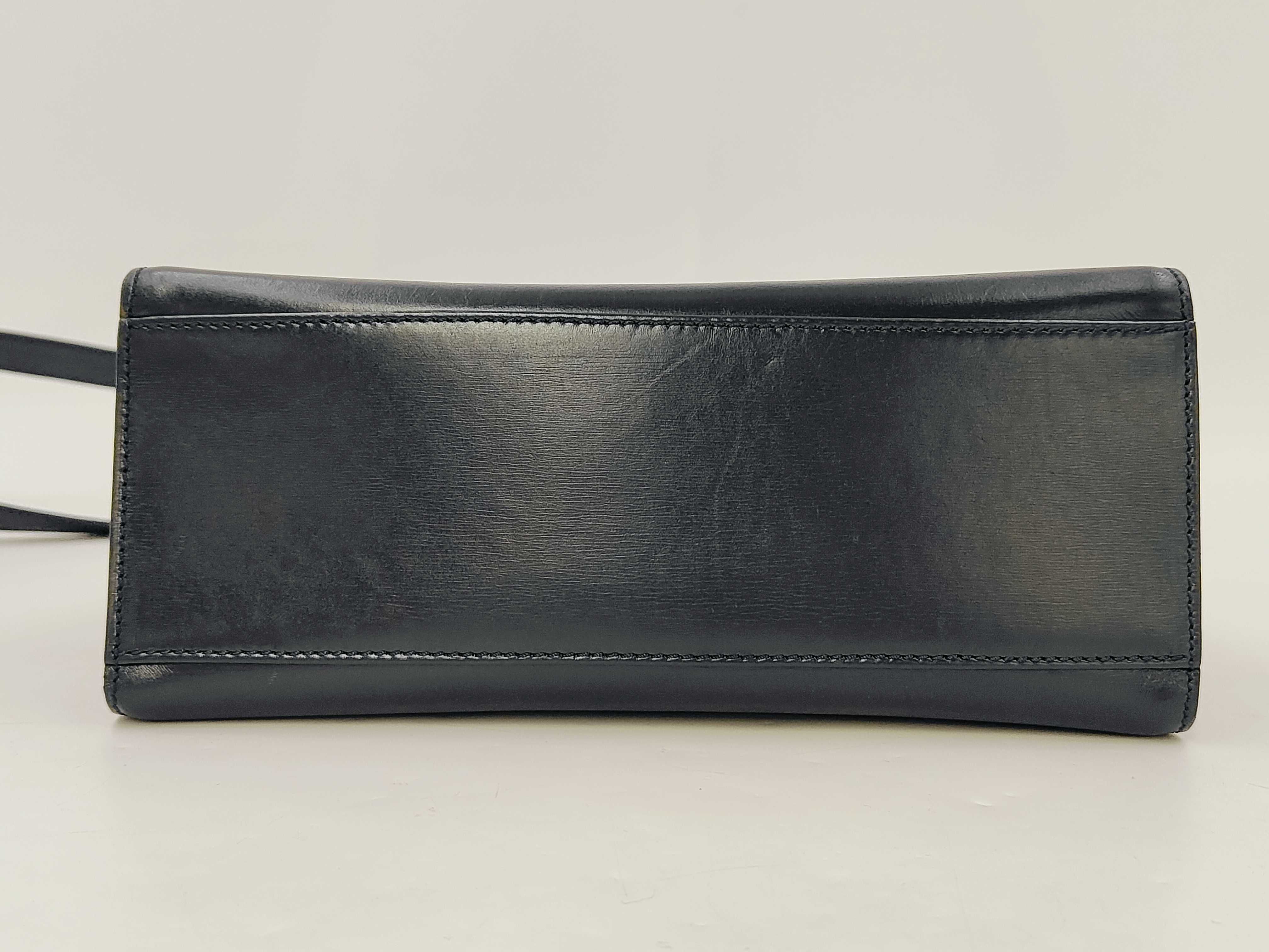Leather Handbag, Black — view 7