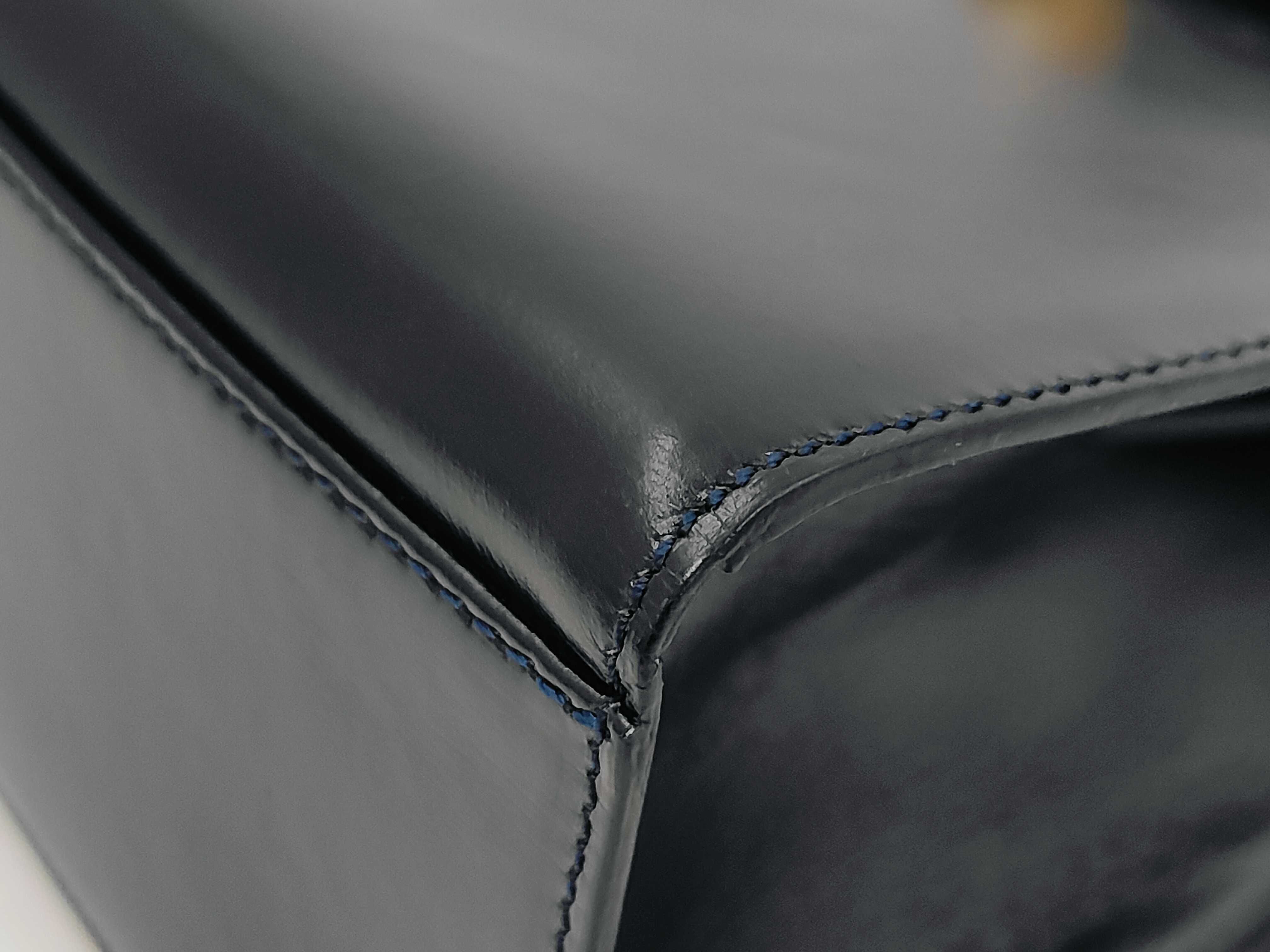 Leather Handbag, Black — view 8