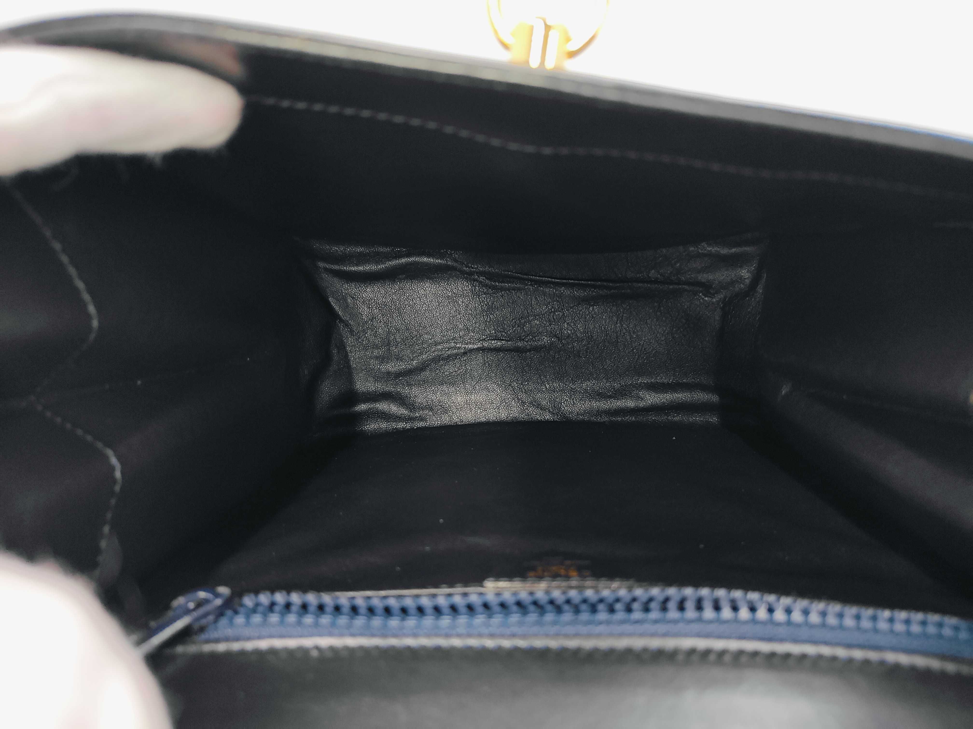 Leather Handbag, Black — view 9