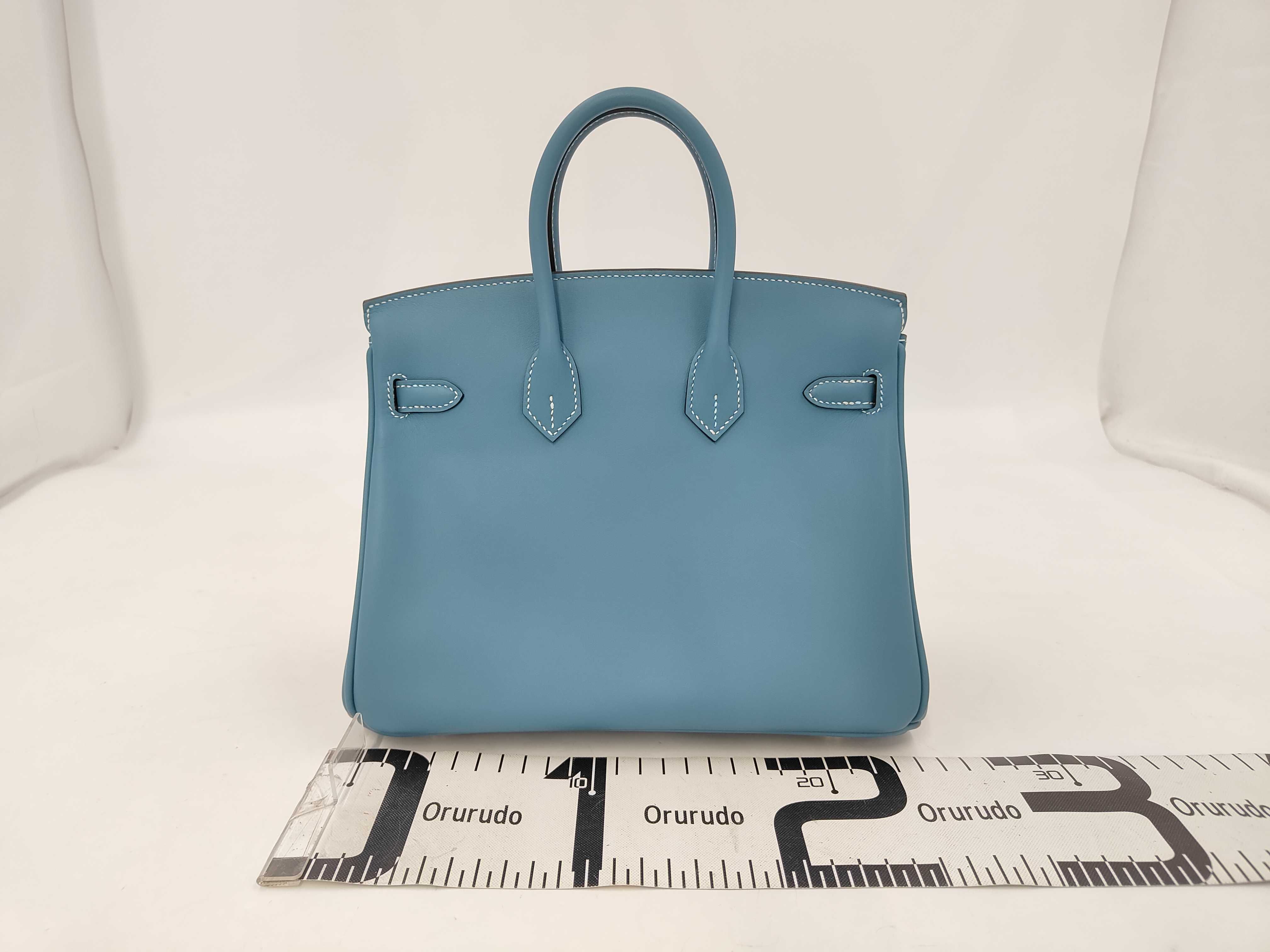 Birkin 25 Swift Leather, New Blue Jean, Silver Hardware, G Stamp, Handbag — view 2