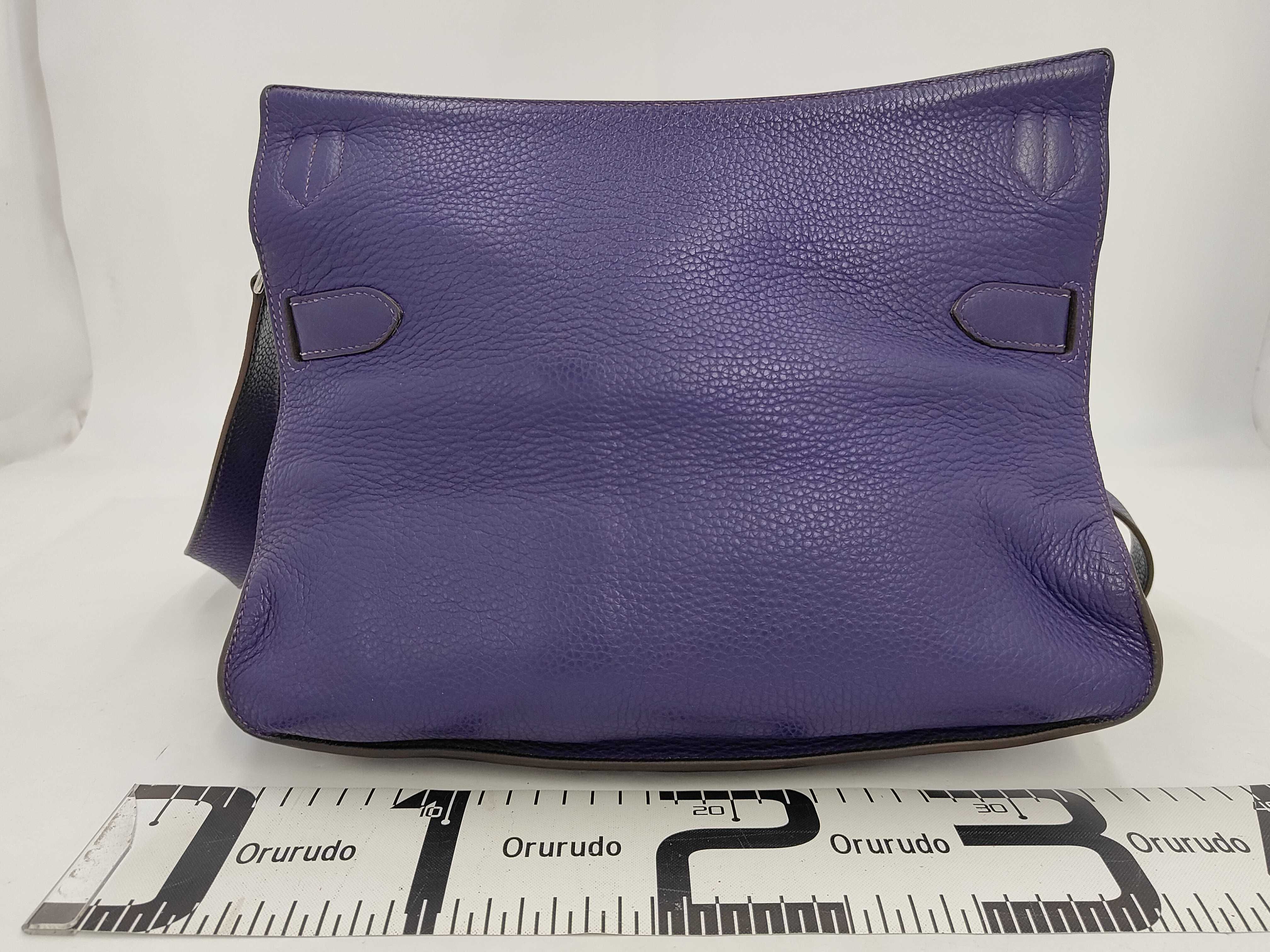 Jypsiere 34 N stamp Taurillon leather Iris silver hardware handbag — view 2