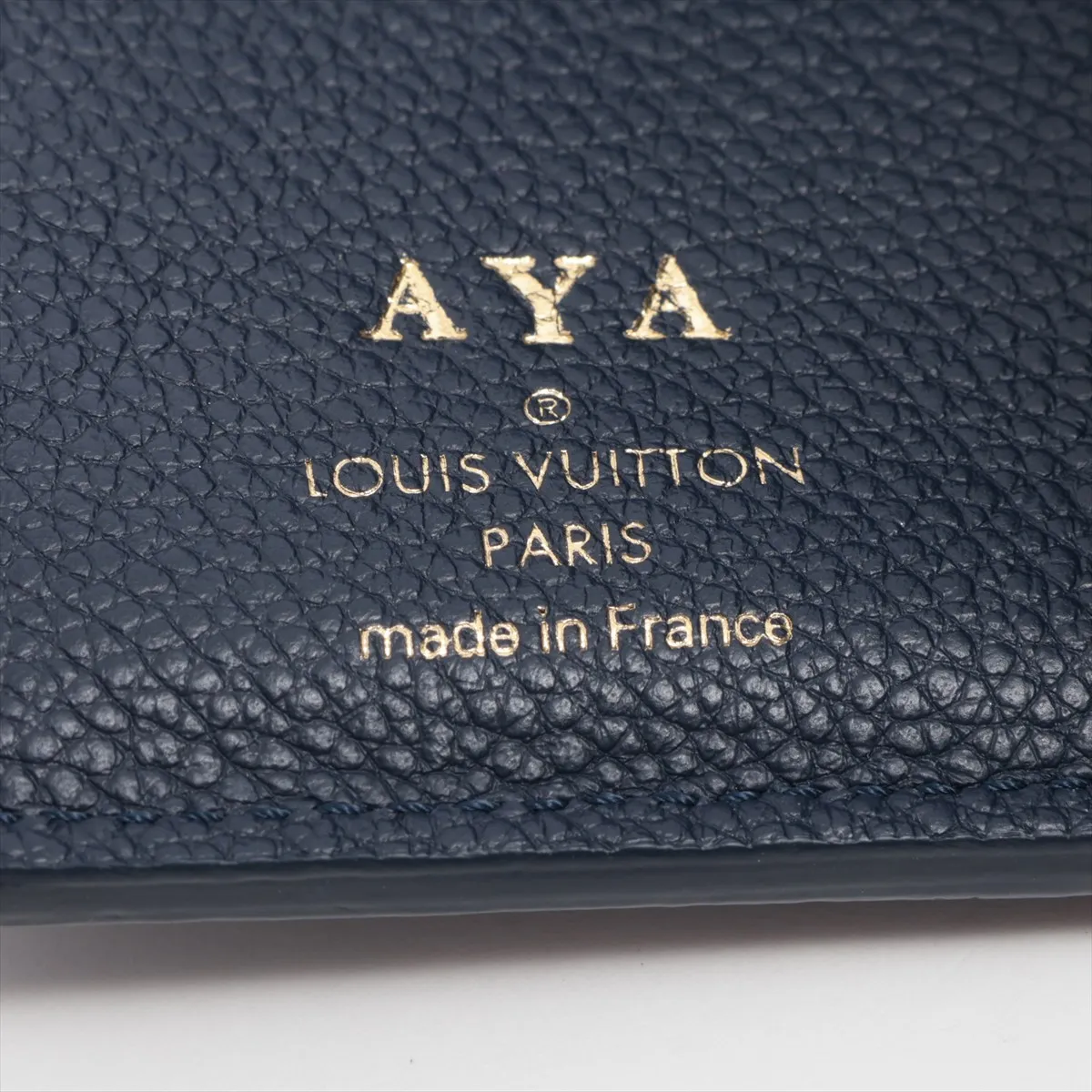 Bicolor Monogram Empreinte Portefeuille Claire M83362 Navy Compact Wallet with Name RFID Reactive — view 7