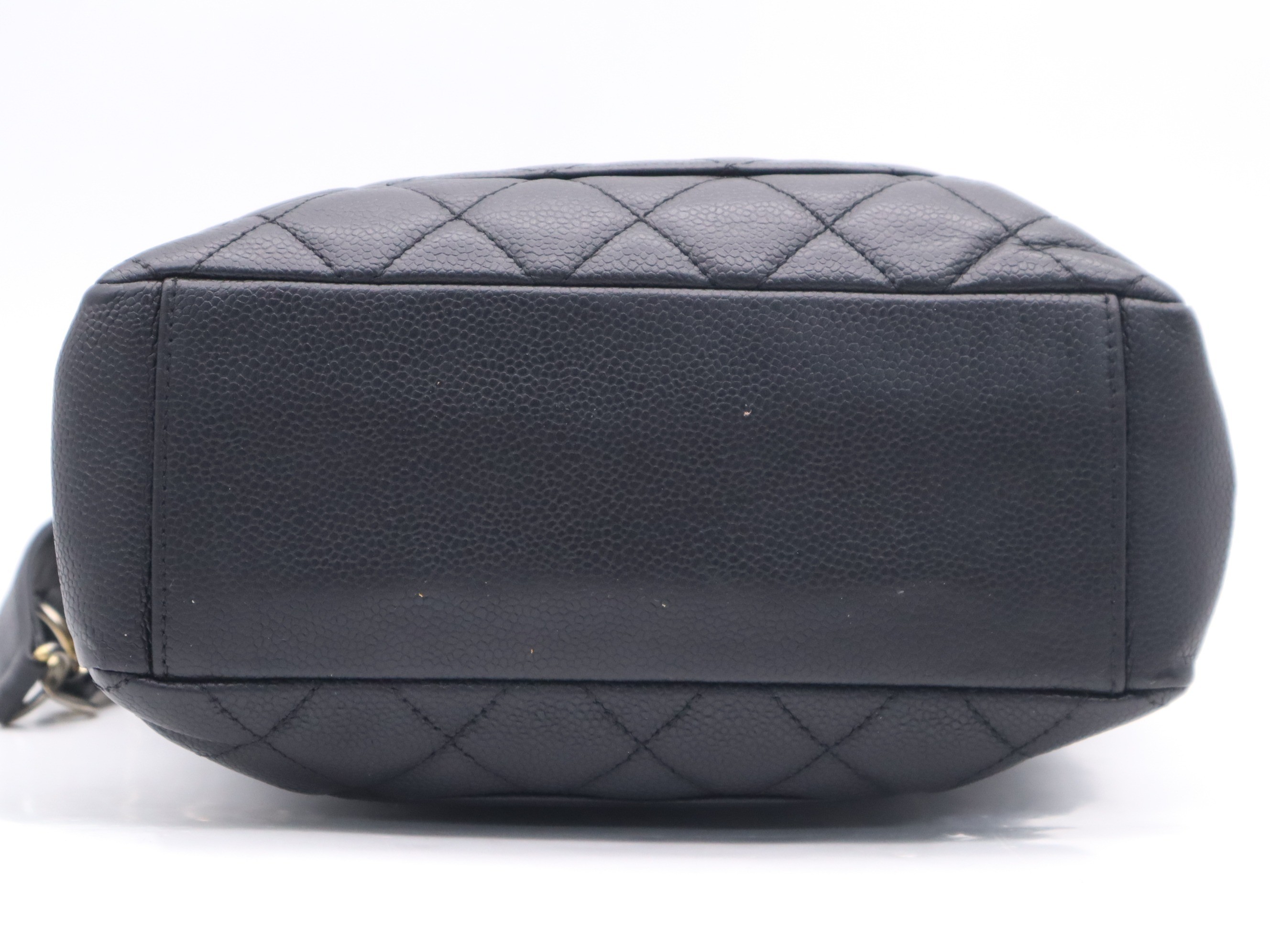 Caviar leather PST chain Coco Mark Matelassé bag, black, with seal. — view 4