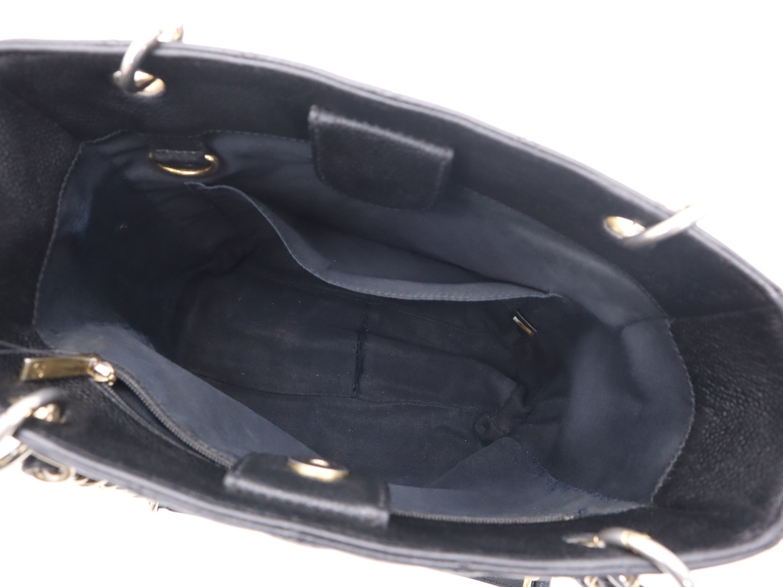 Caviar leather PST chain Coco Mark Matelassé bag, black, with seal. — view 7