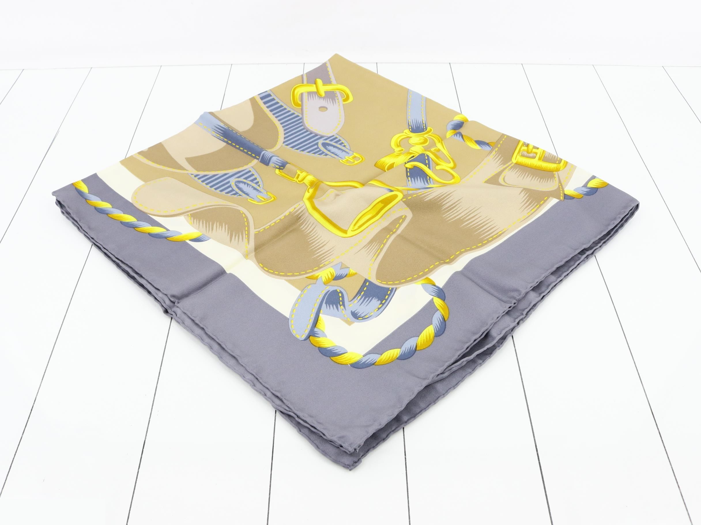 scarf, 100% silk, with tags and box. — view 2