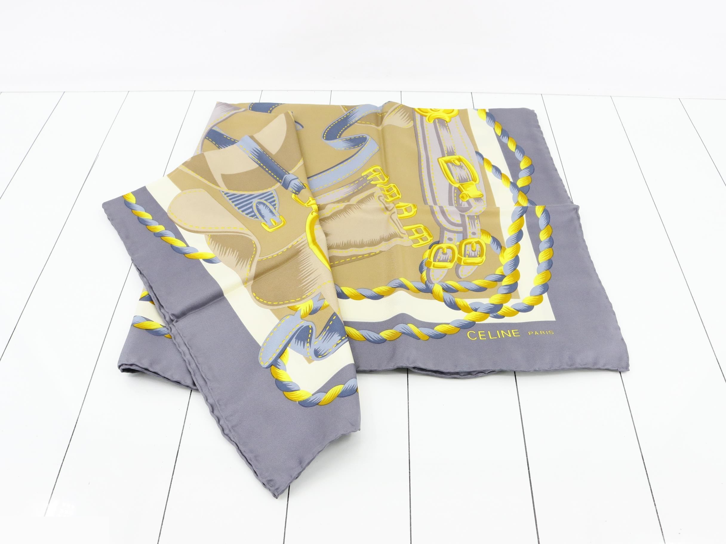 scarf, 100% silk, with tags and box. — view 3