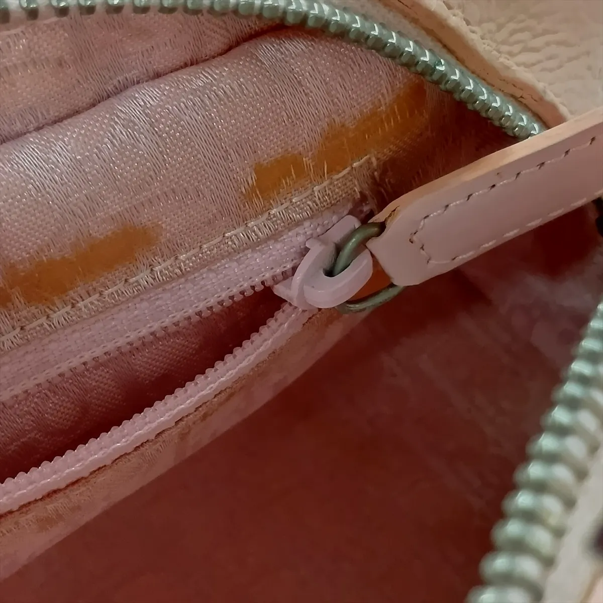 Cannage Leather Handbag Pink — view 13