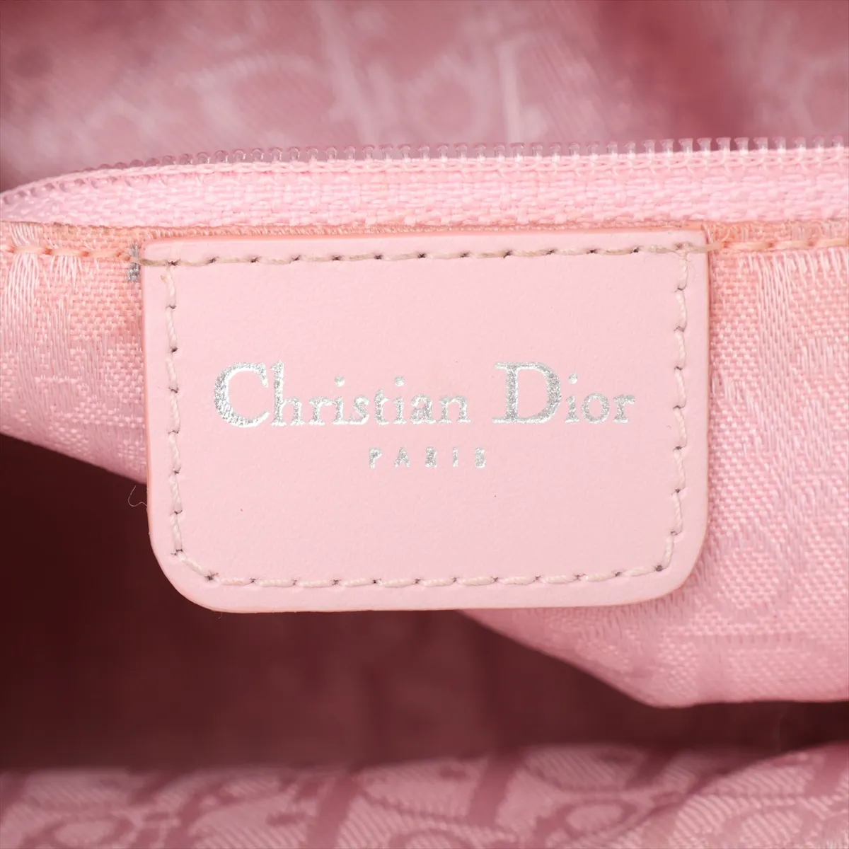 Cannage Leather Handbag Pink — view 9
