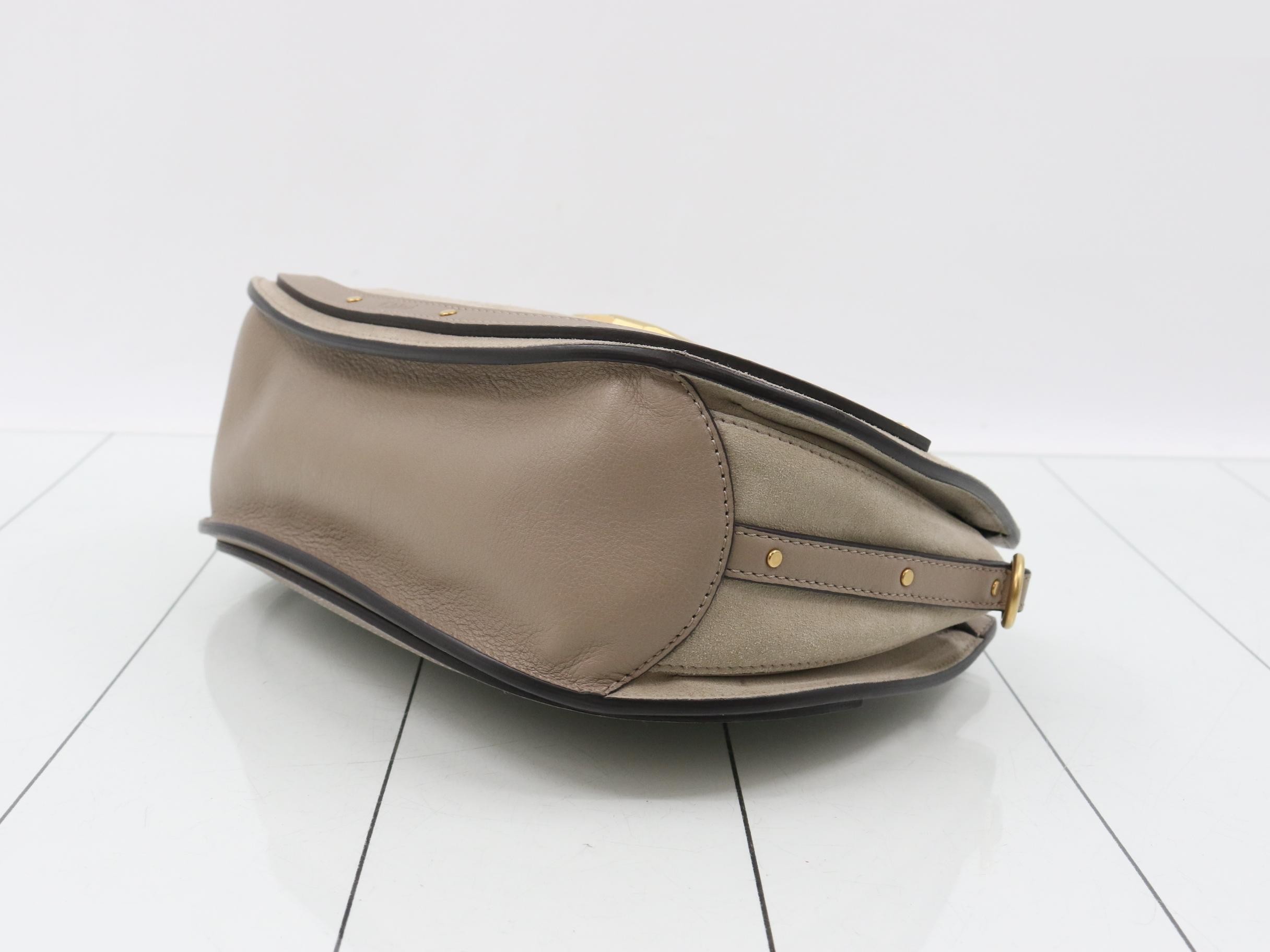 Suede 2-way handbag with shoulder strap — view 6