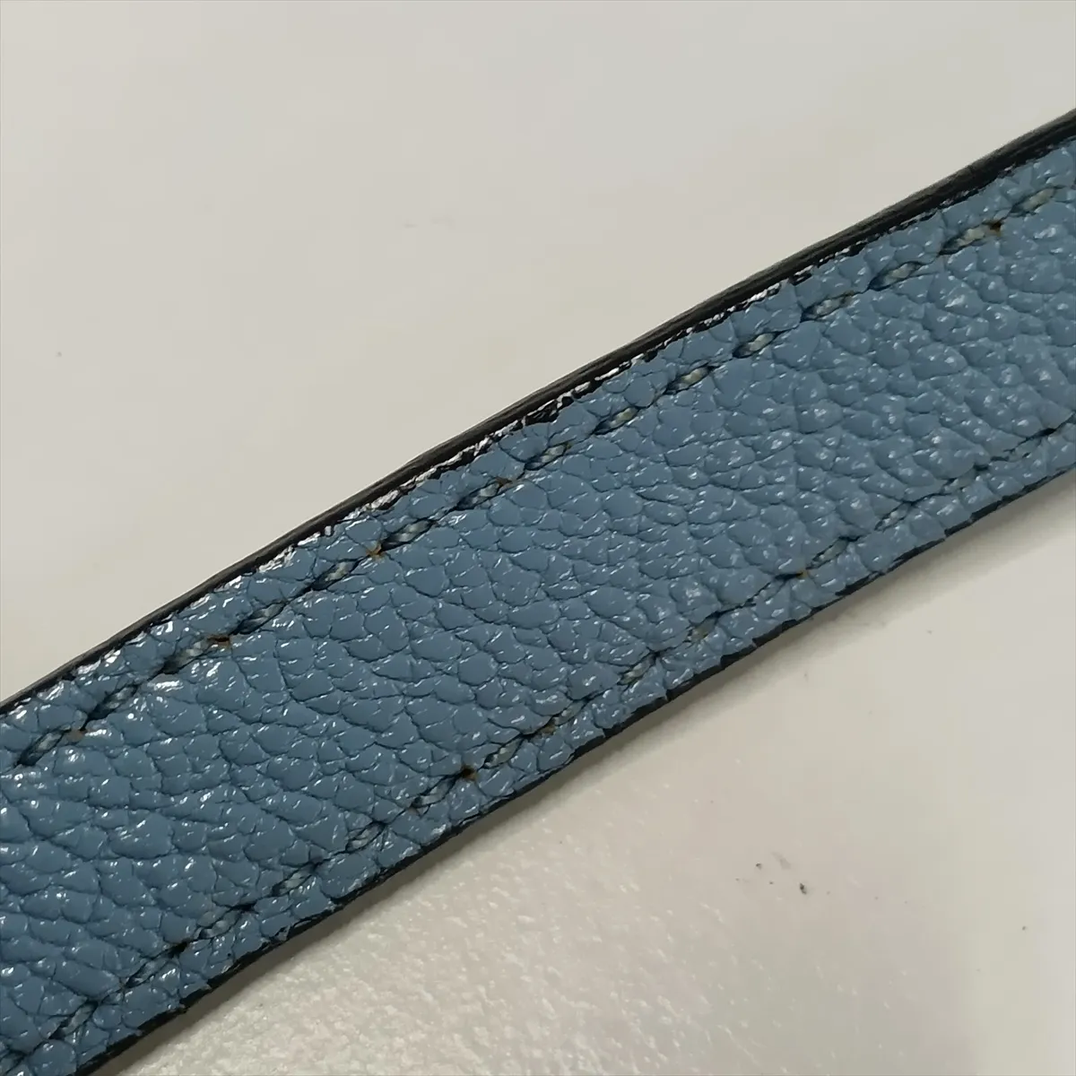 Madras Leather Shoulder Bag, Blue — view 13
