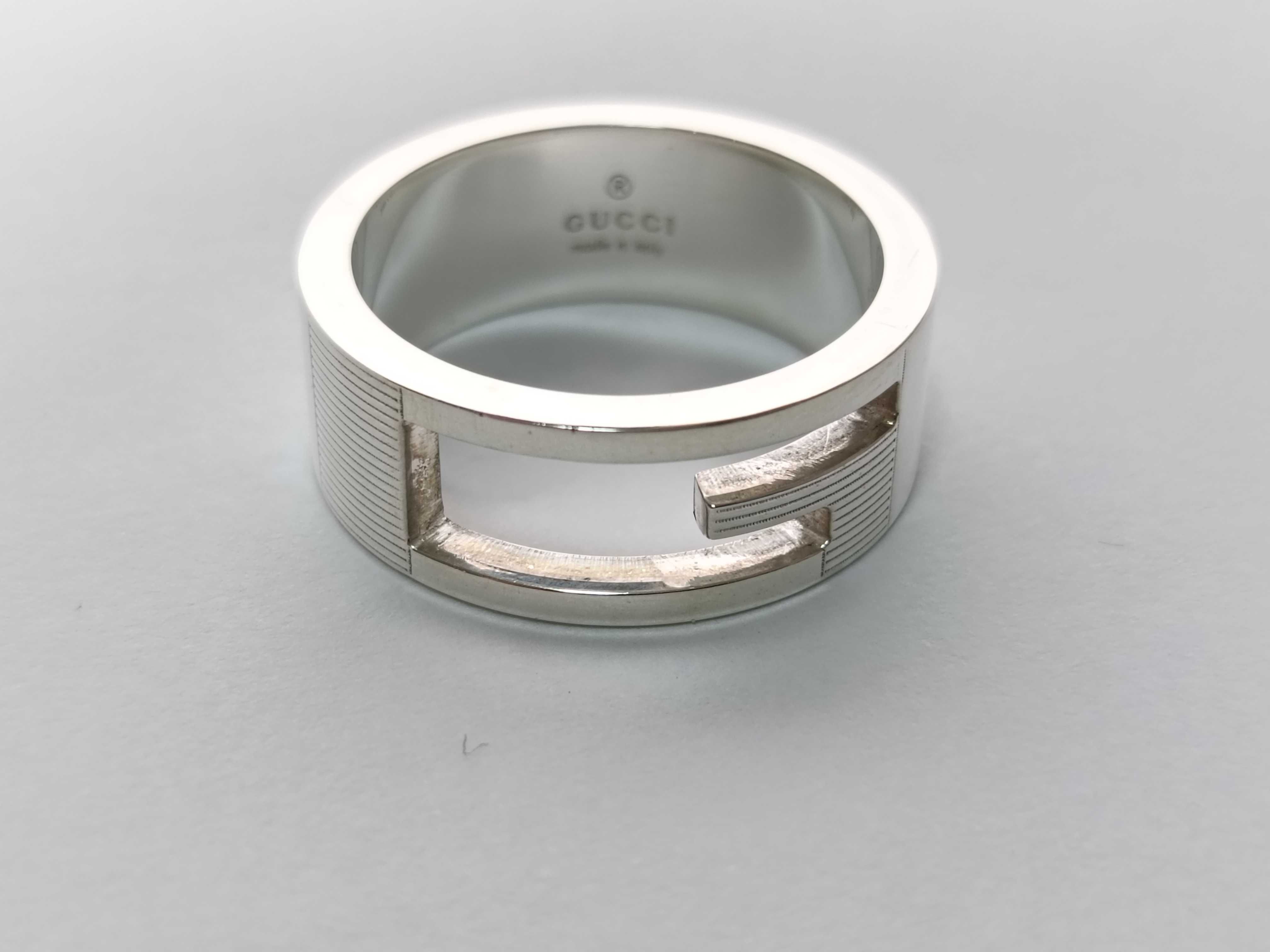 ring, branded G cutout G, 925 sterling silver, size 16, 7.8g, with box. — view 5