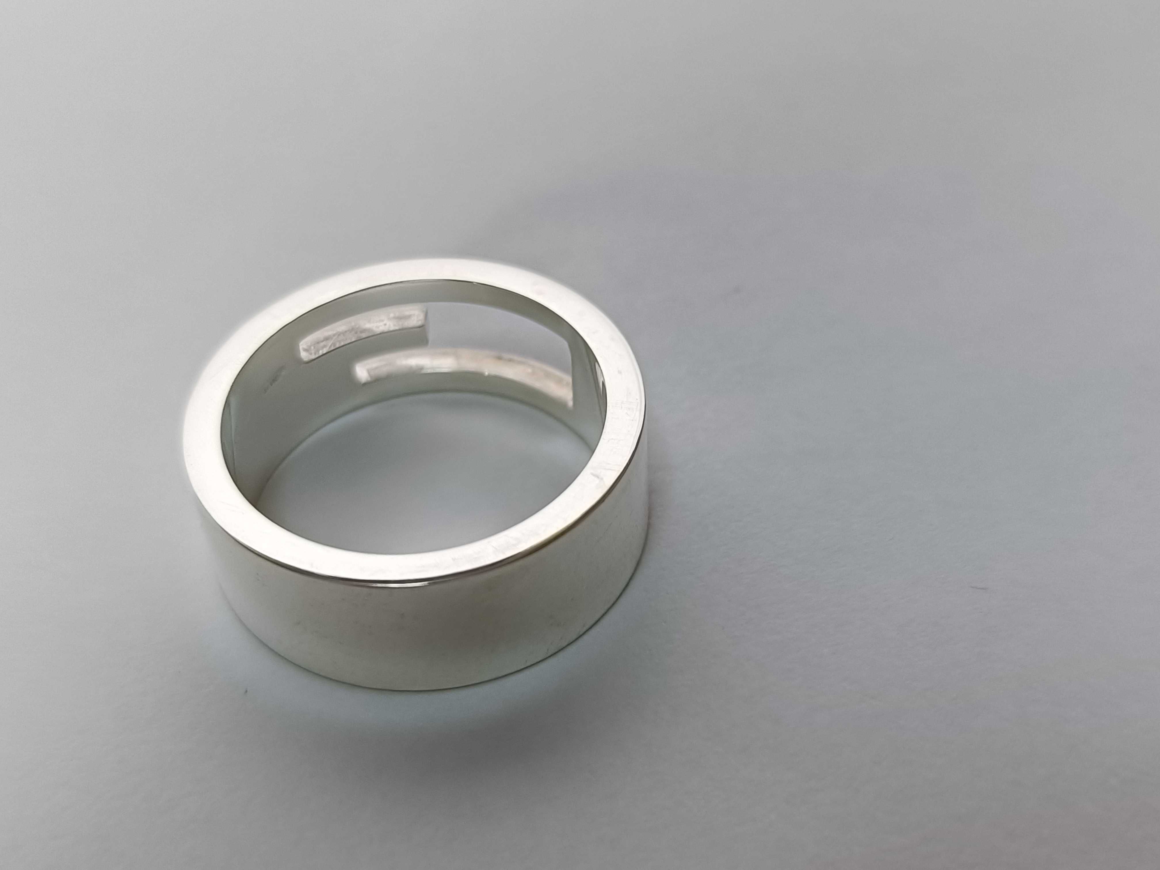 ring, branded G cutout G, 925 sterling silver, size 16, 7.8g, with box. — view 7