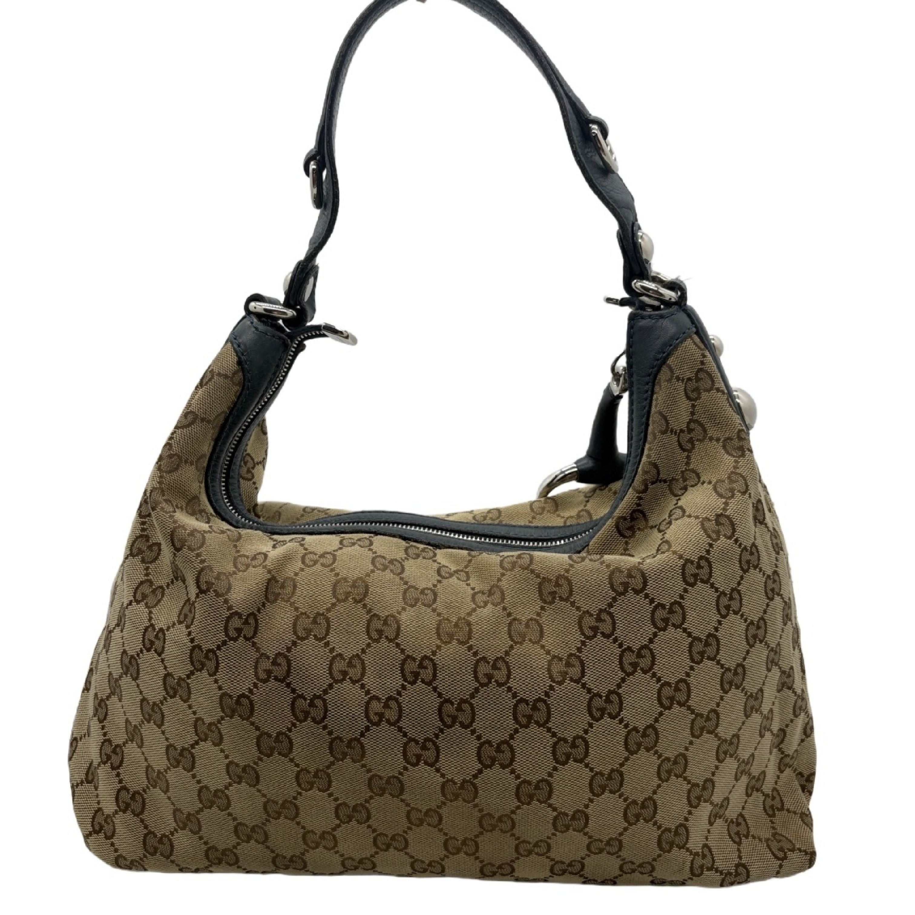 Canvas Horsebit Shoulder Bag — view 2