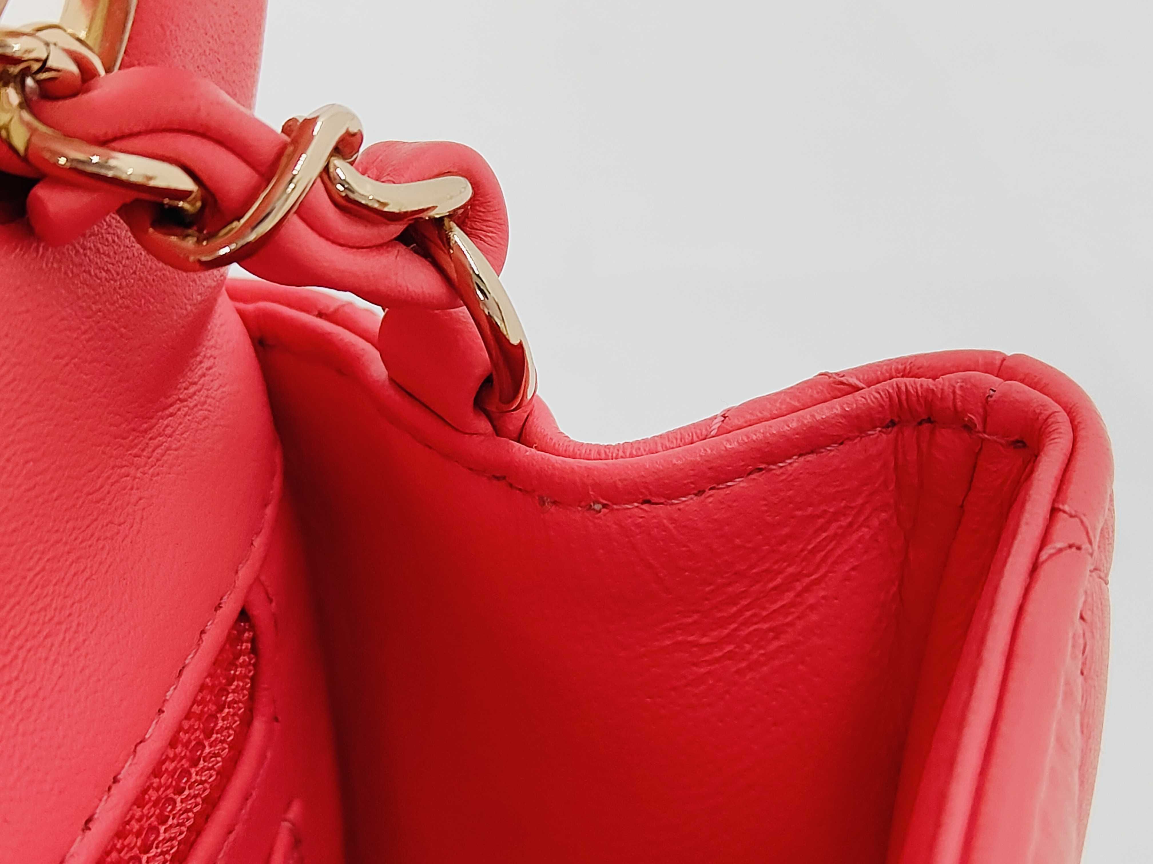 Lambskin Mini Matelassé Pink Shoulder Bag — view 11