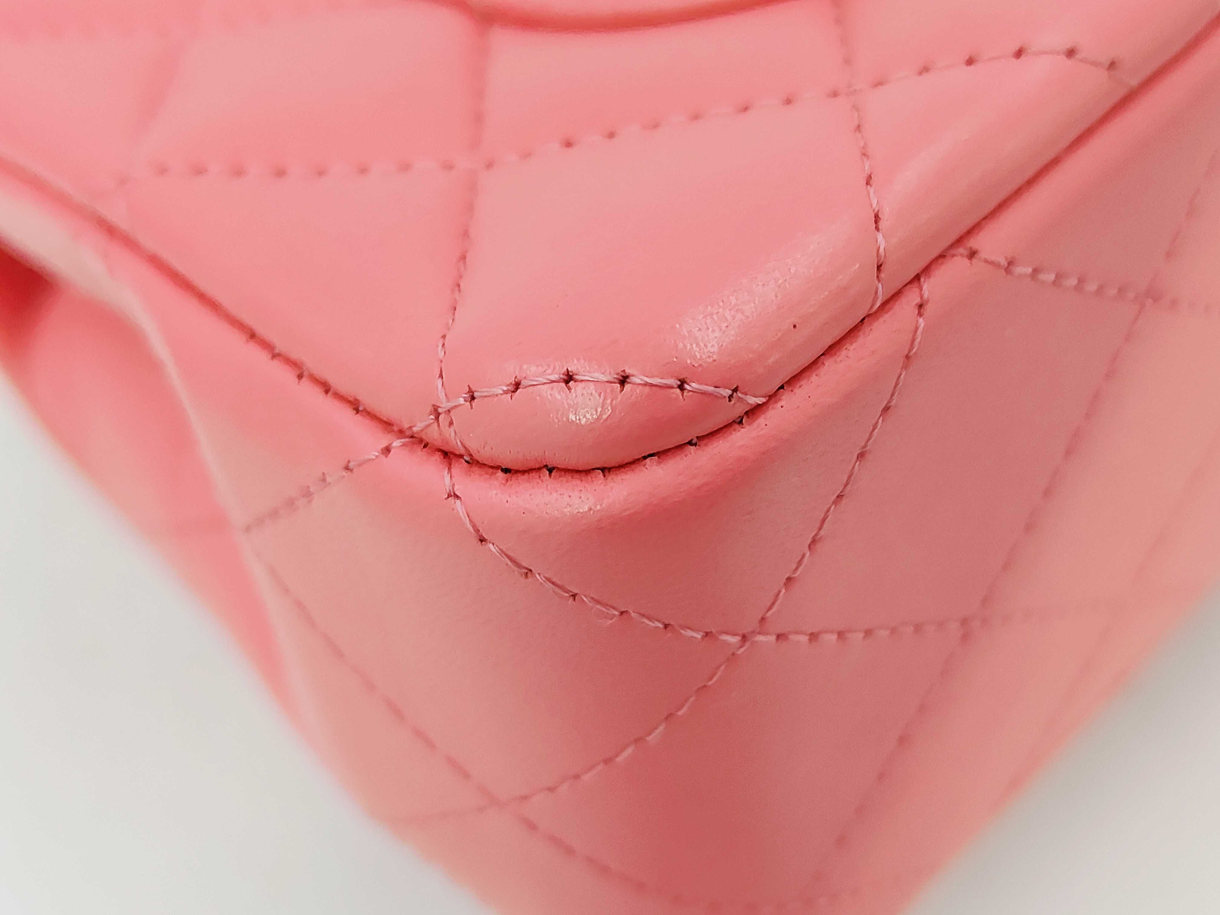 Lambskin Mini Matelassé Pink Shoulder Bag — view 7