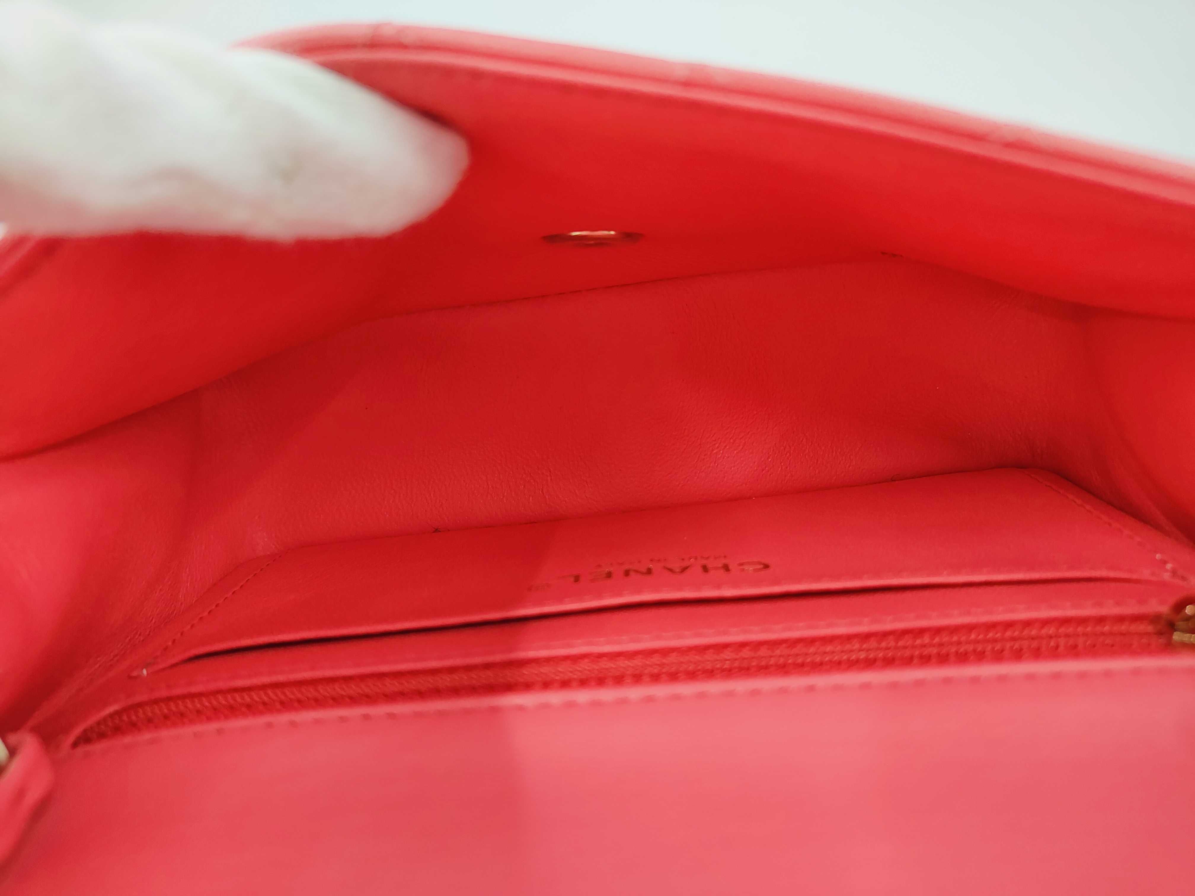 Lambskin Mini Matelassé Pink Shoulder Bag — view 8