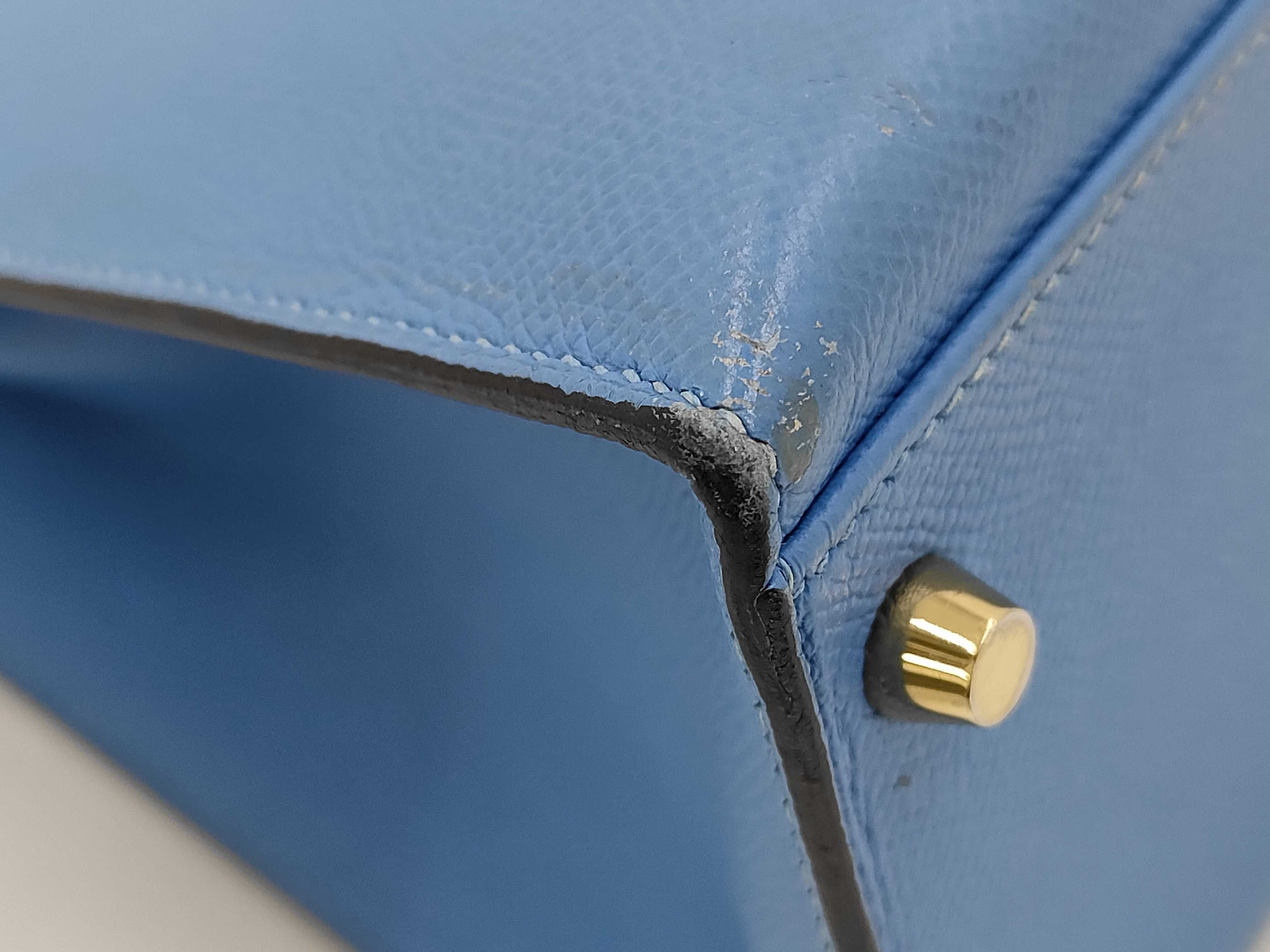 Kelly 32 Blue Paradise Gold Hardware T Stamp Handbag — view 3