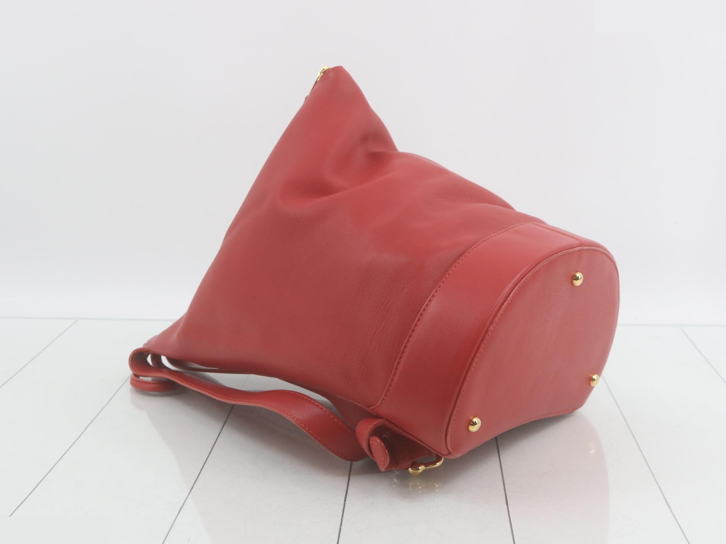 Anton Backpack, Red Leather — view 5