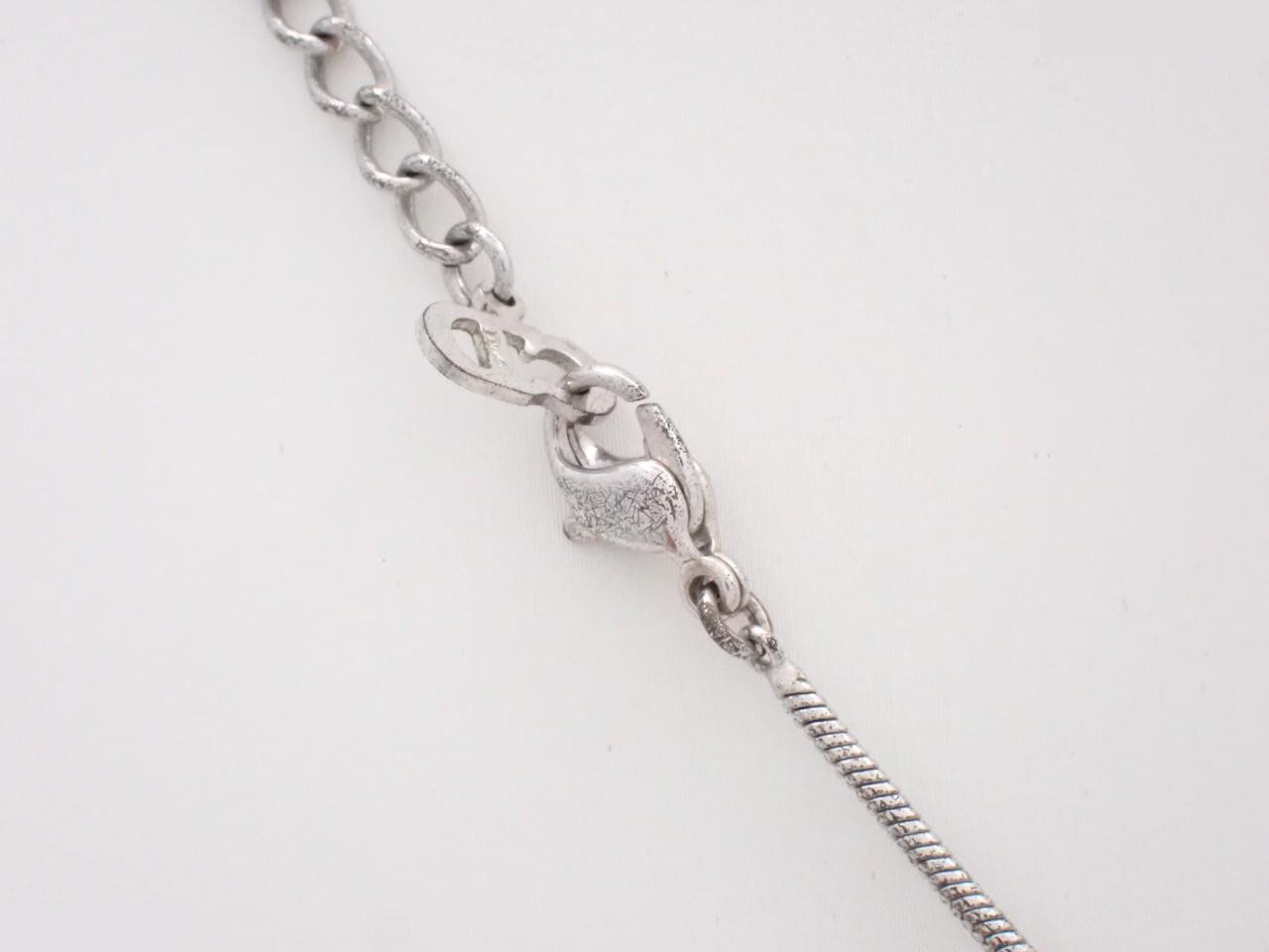 Trotter Necklace, Light Blue, Square Plate — view 2